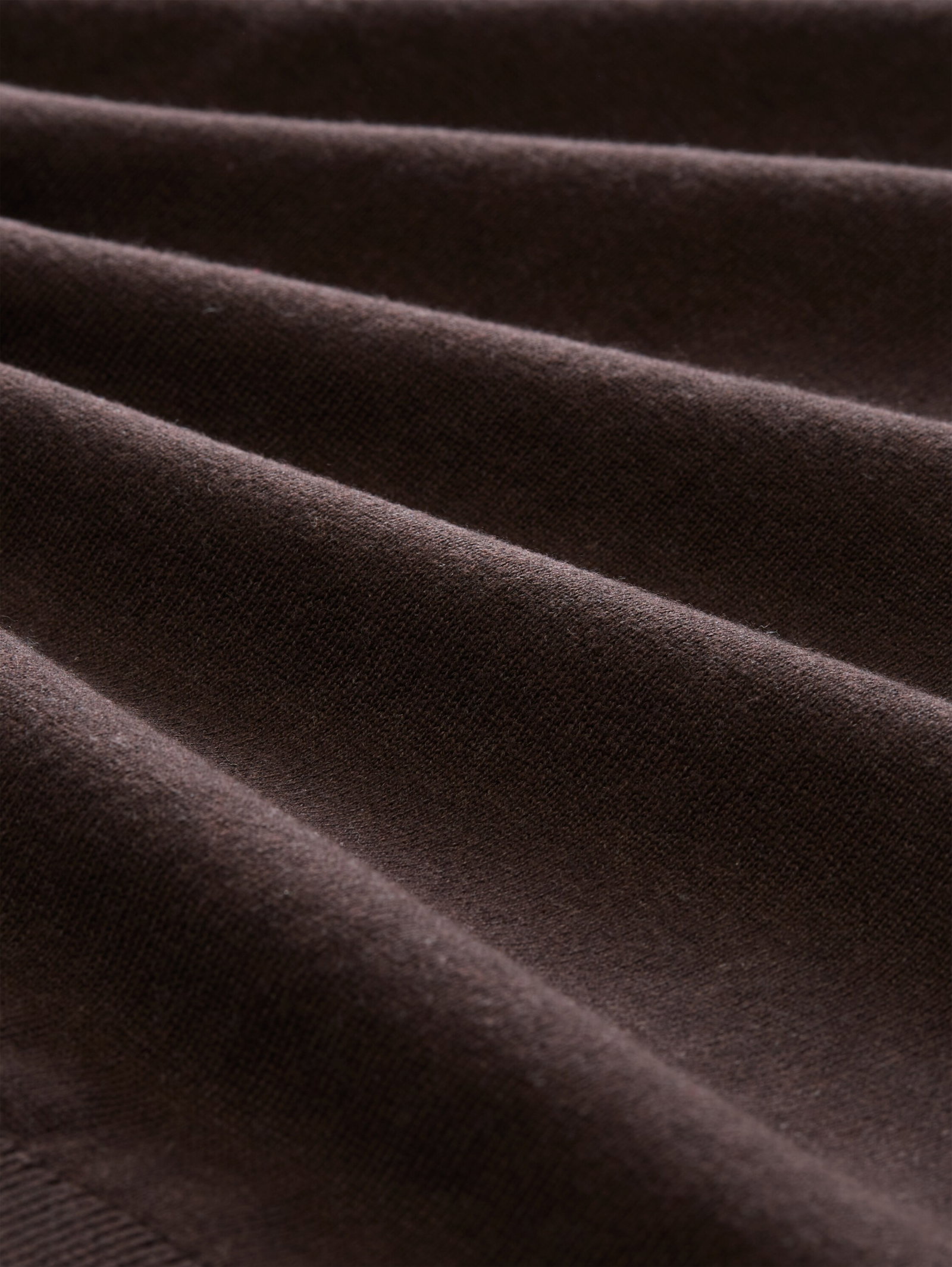 basic crewneck knit, dark chocolate brown melange #2