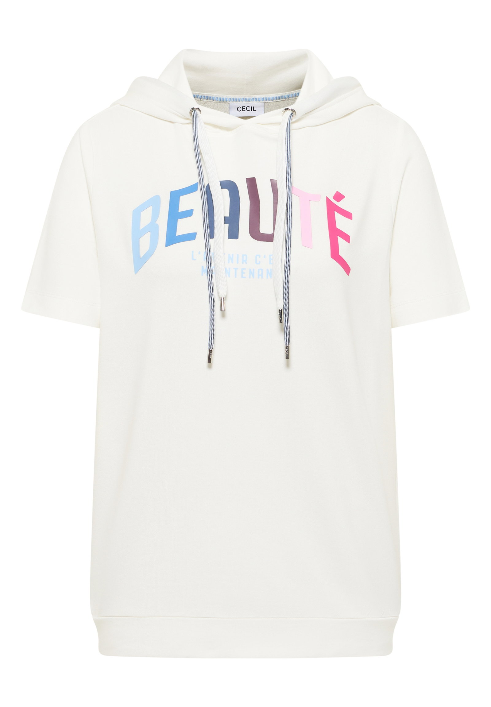 CECIL Kurzarm T-Shirt mit Kapuze und Print #1