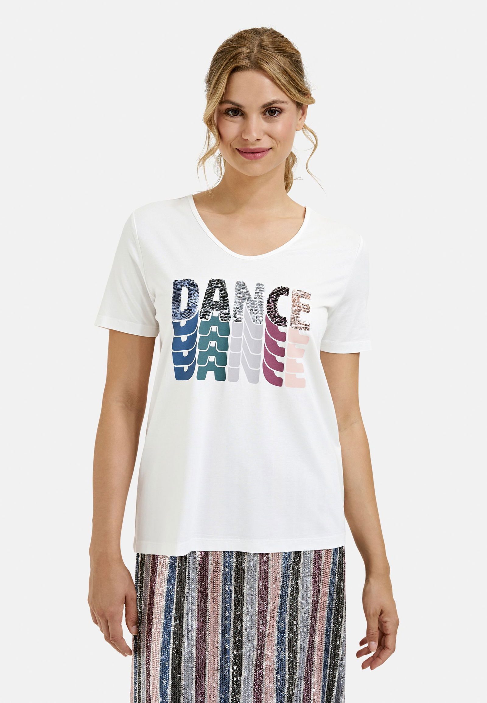 Milano | T-Shirt w roundneck, 1/4 sleeves | XXL | offwhite