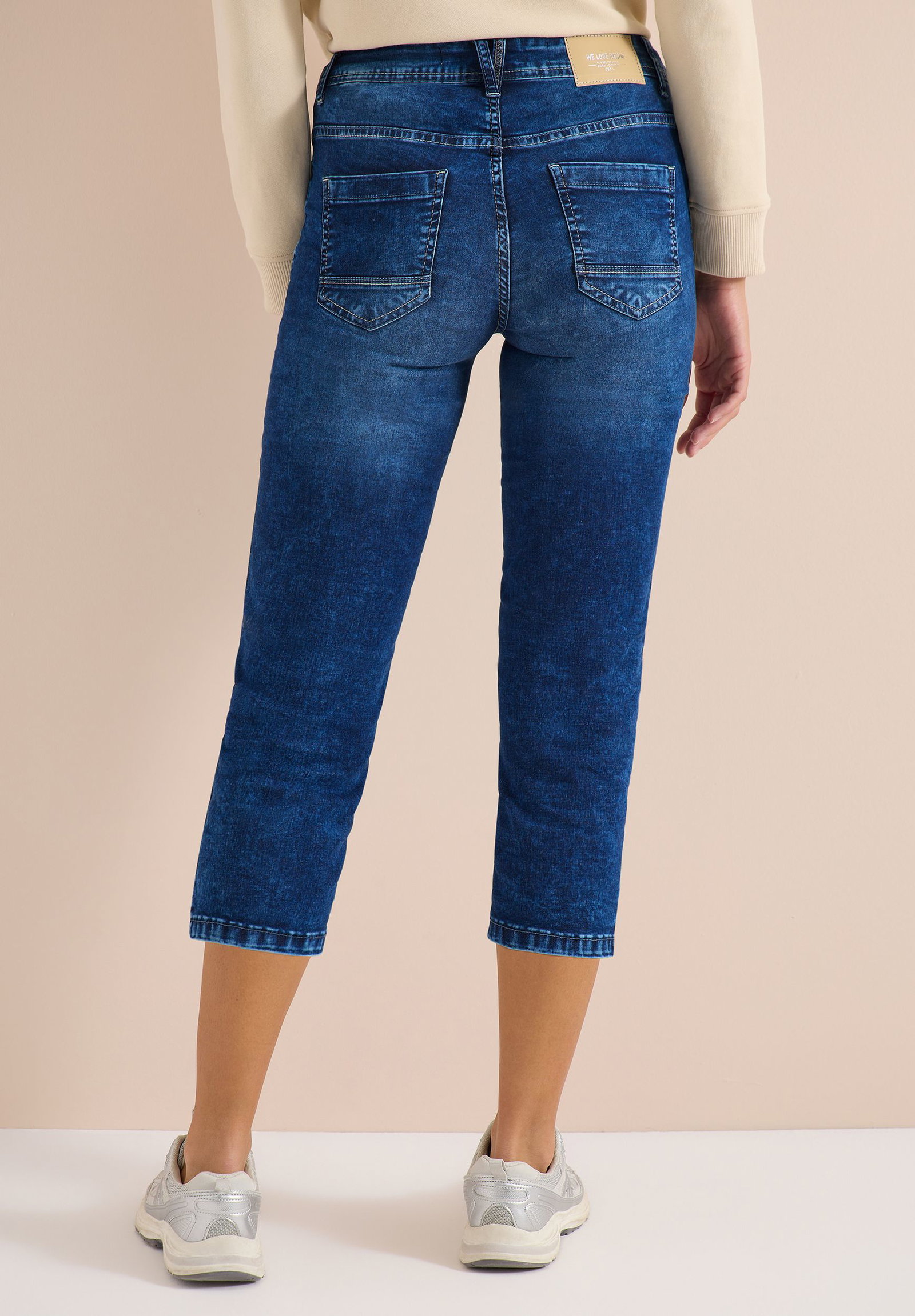 CECIL |  CECIL 7/8-Jeans  | mid blue used wash