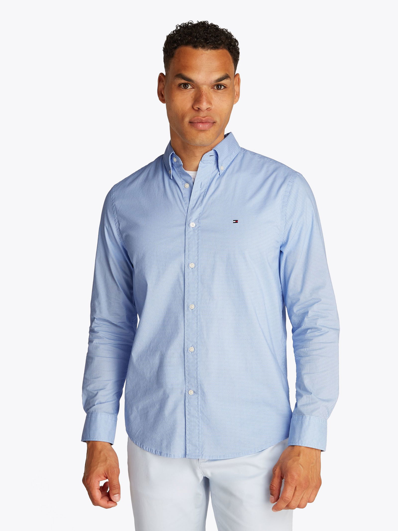 Tommy Hilfiger |  Tommy Hilfiger Hemd Regular Fit  | XXL | cloudy blue / yale navy / white