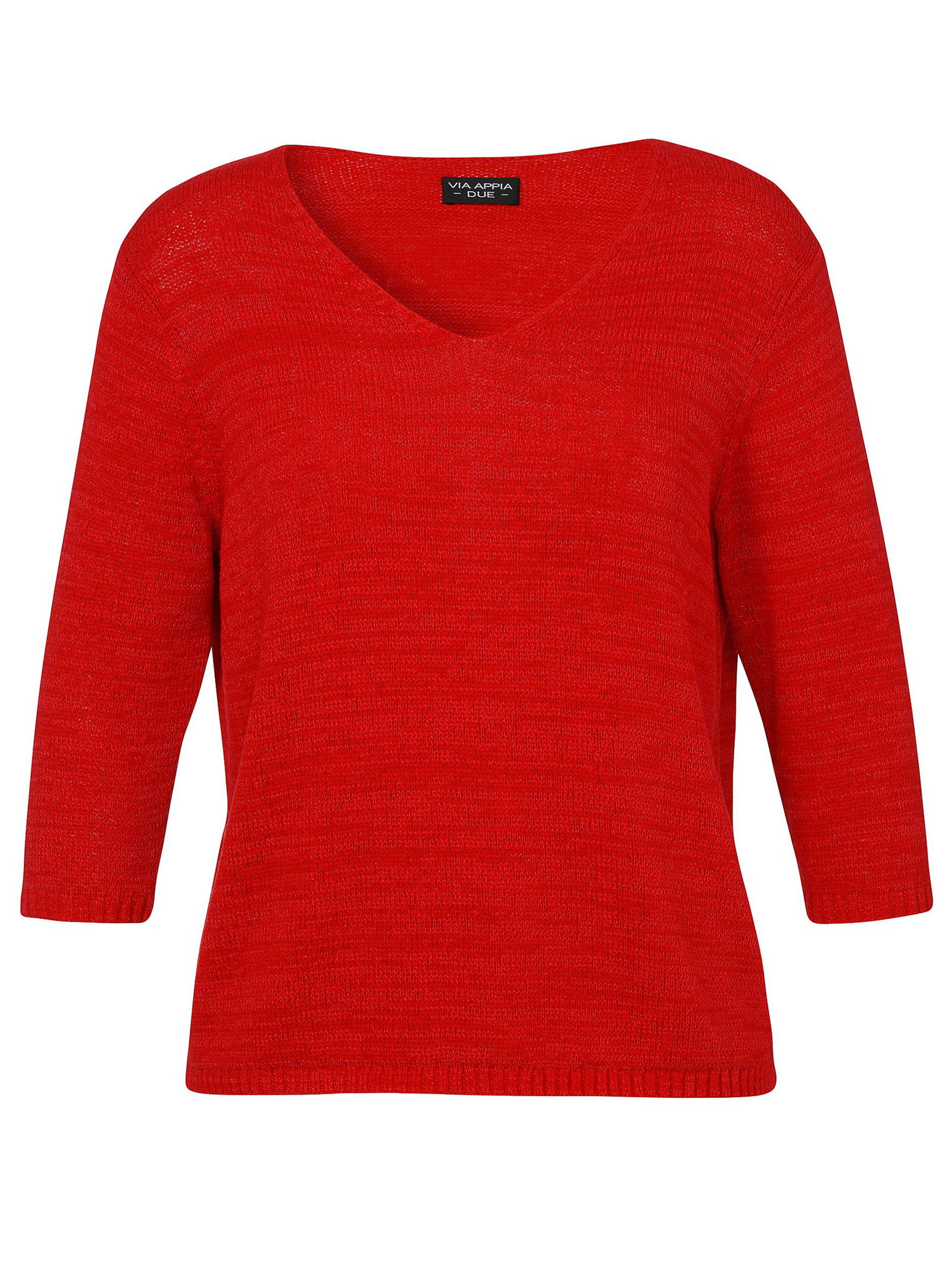 baad7bd3b8e4a080b5702214144f3512 VIA APPIA DUE |  Pullover V-Ausschnitt 3/4 Arm | 44 | rot