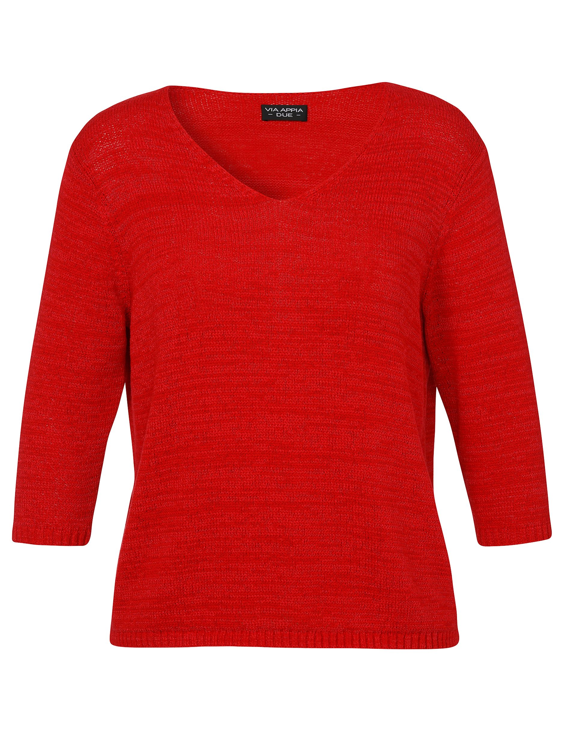 VIA APPIA DUE |  Pullover V-Ausschnitt 3/4 Arm | 44 | rot