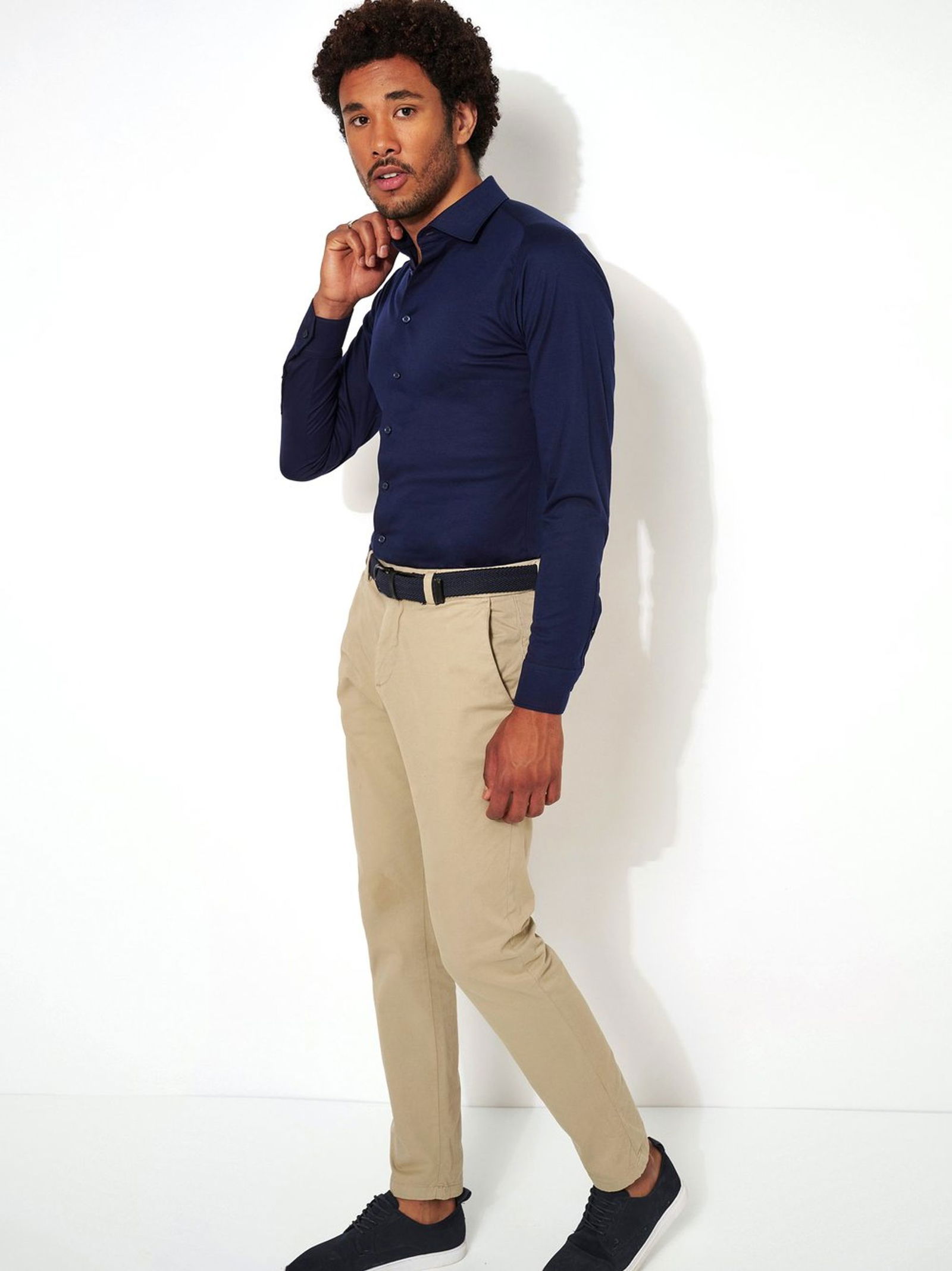 DESOTO |  DESOTO Hemd Modern Fit  | M | solid dark navy