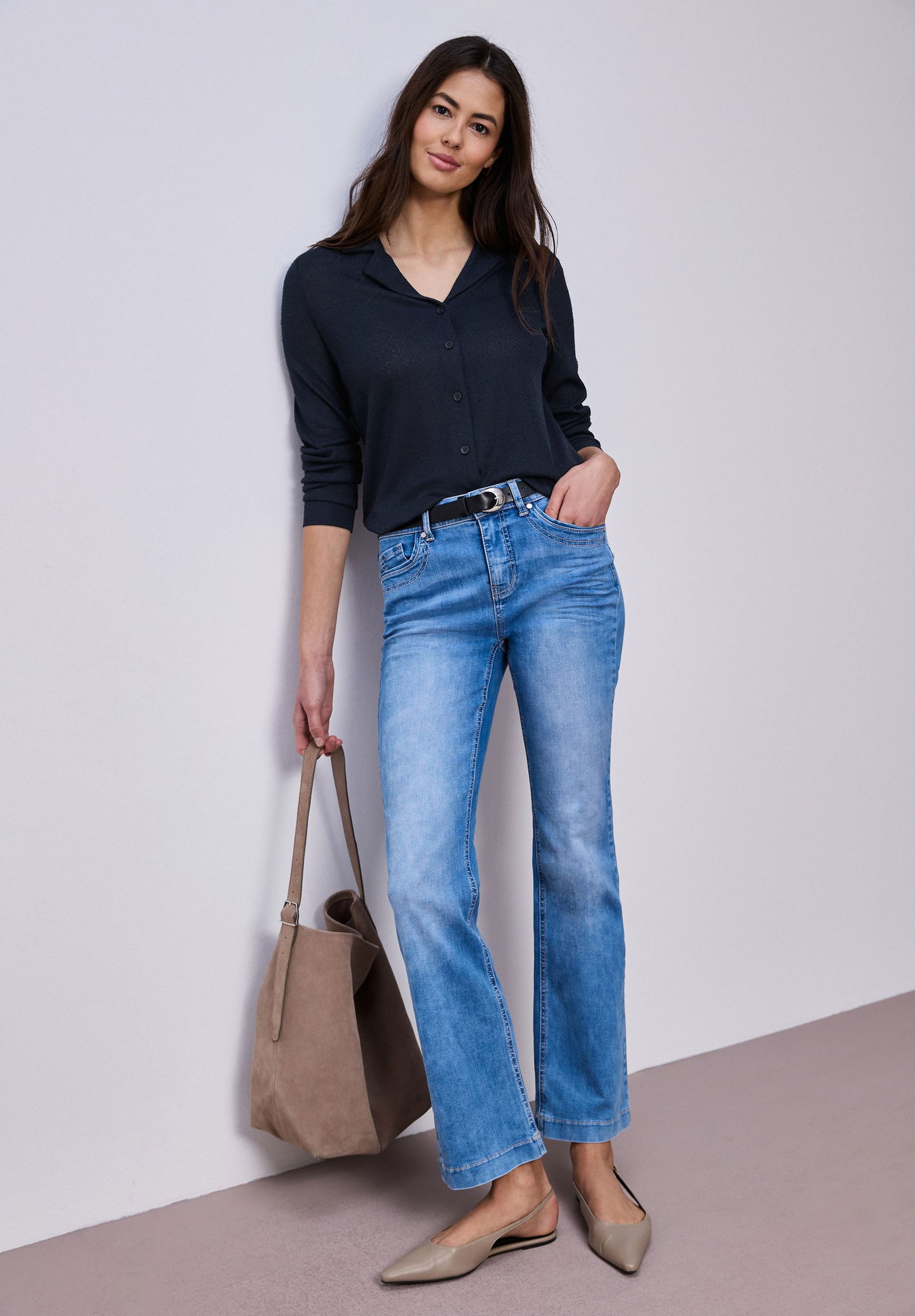 |  knit look jacket w.bowling col, shadowed navy | 36 | 4565_17502