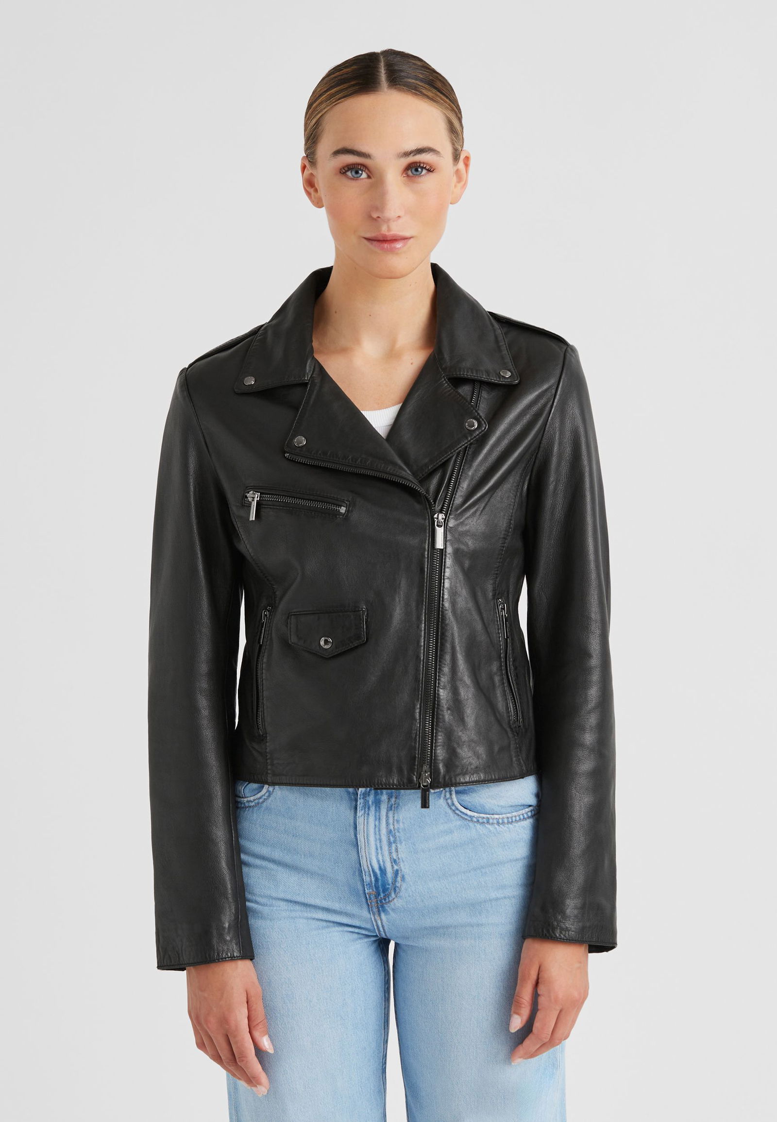 Milestone | Milestone Lederjacke | 36 | schwarz