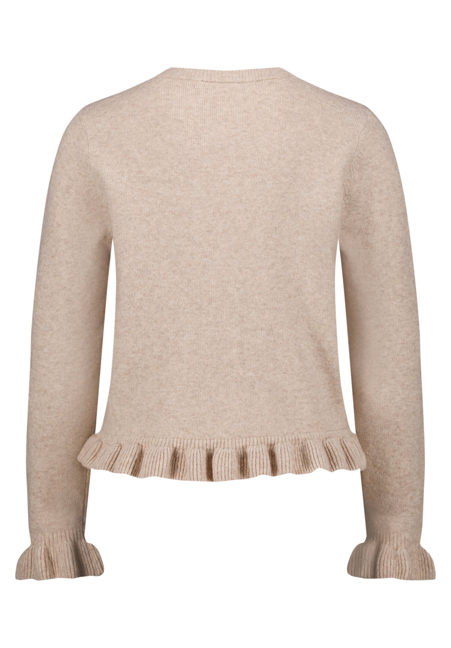 Strickjacke Kurz 1/1 Arm, Light Beige Melange #2