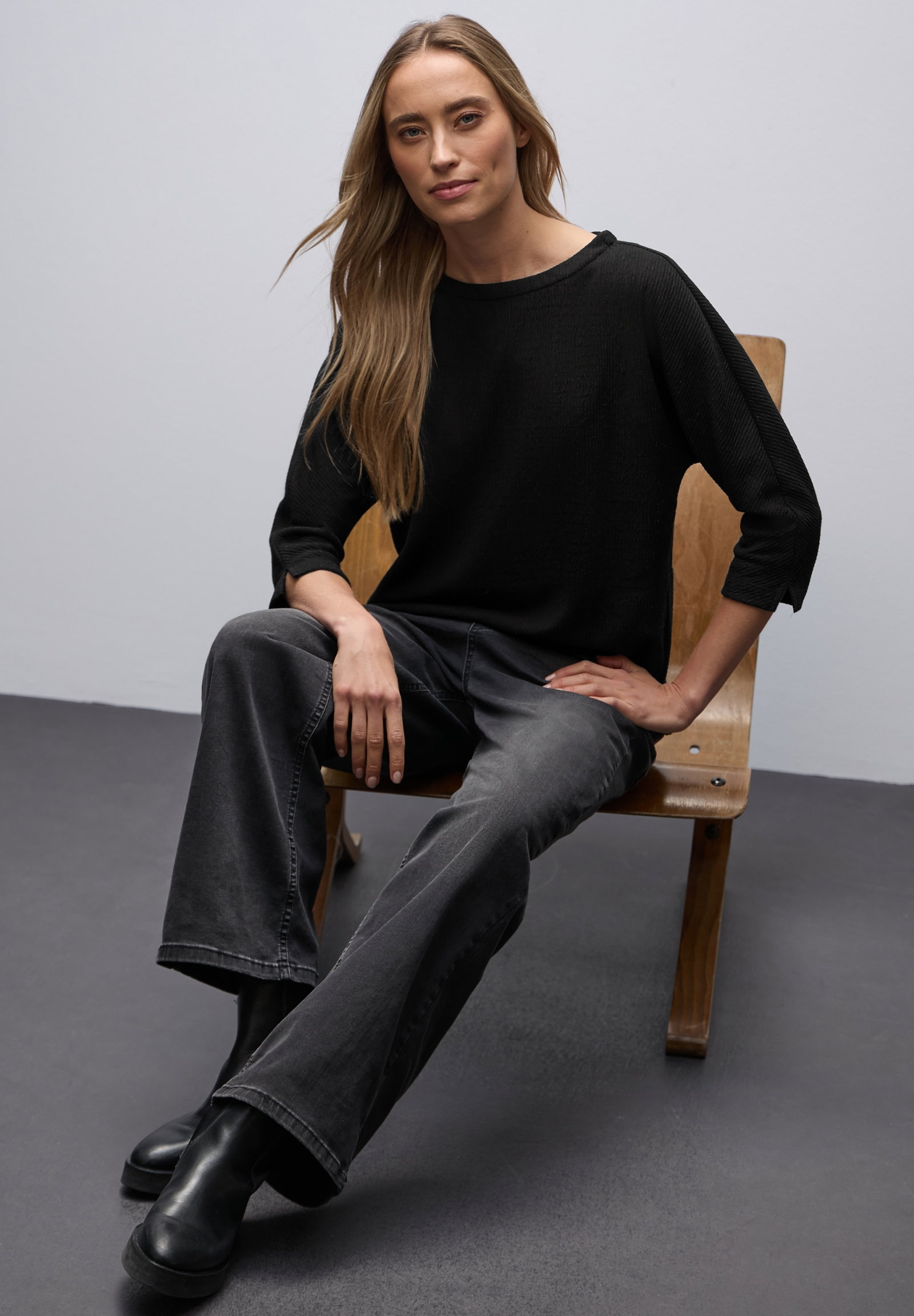 EOS_Structured shirt w. lurex, Black #3