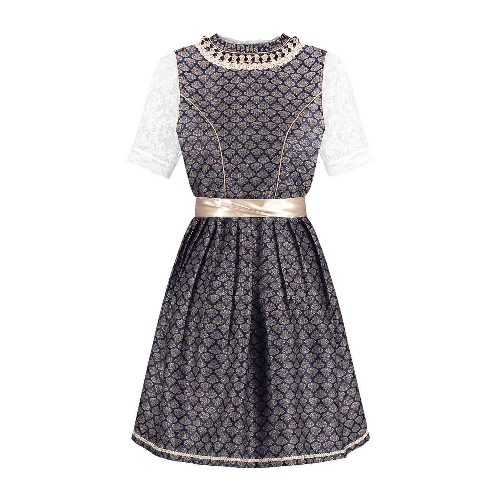 Haus Huberts Dirndl Blau/creme #3