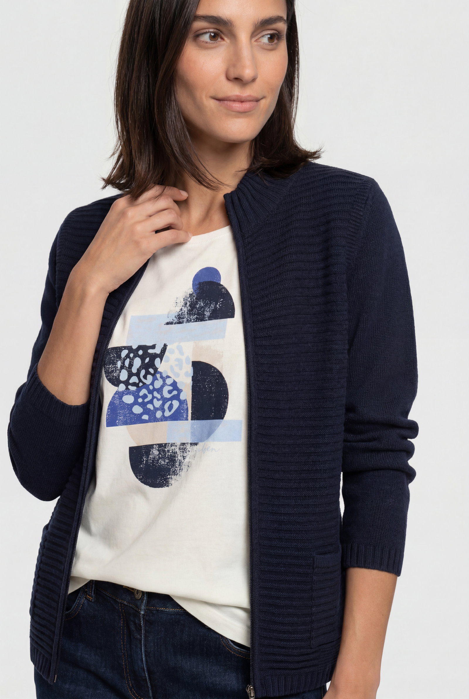 Cardigan Long Sleeves, Power Navy #4