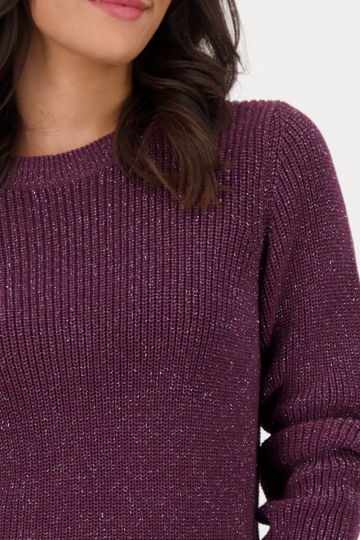 Monari  Basic-Strickpullover mit Lurex #5