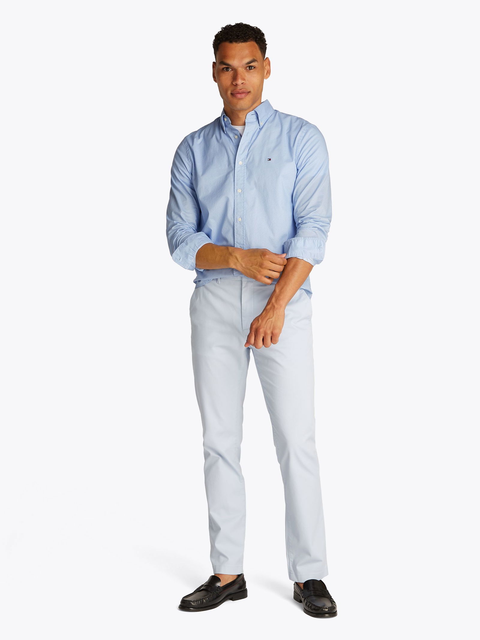 Tommy Hilfiger |  Tommy Hilfiger Hemd Regular Fit  | XXL | cloudy blue / yale navy / white