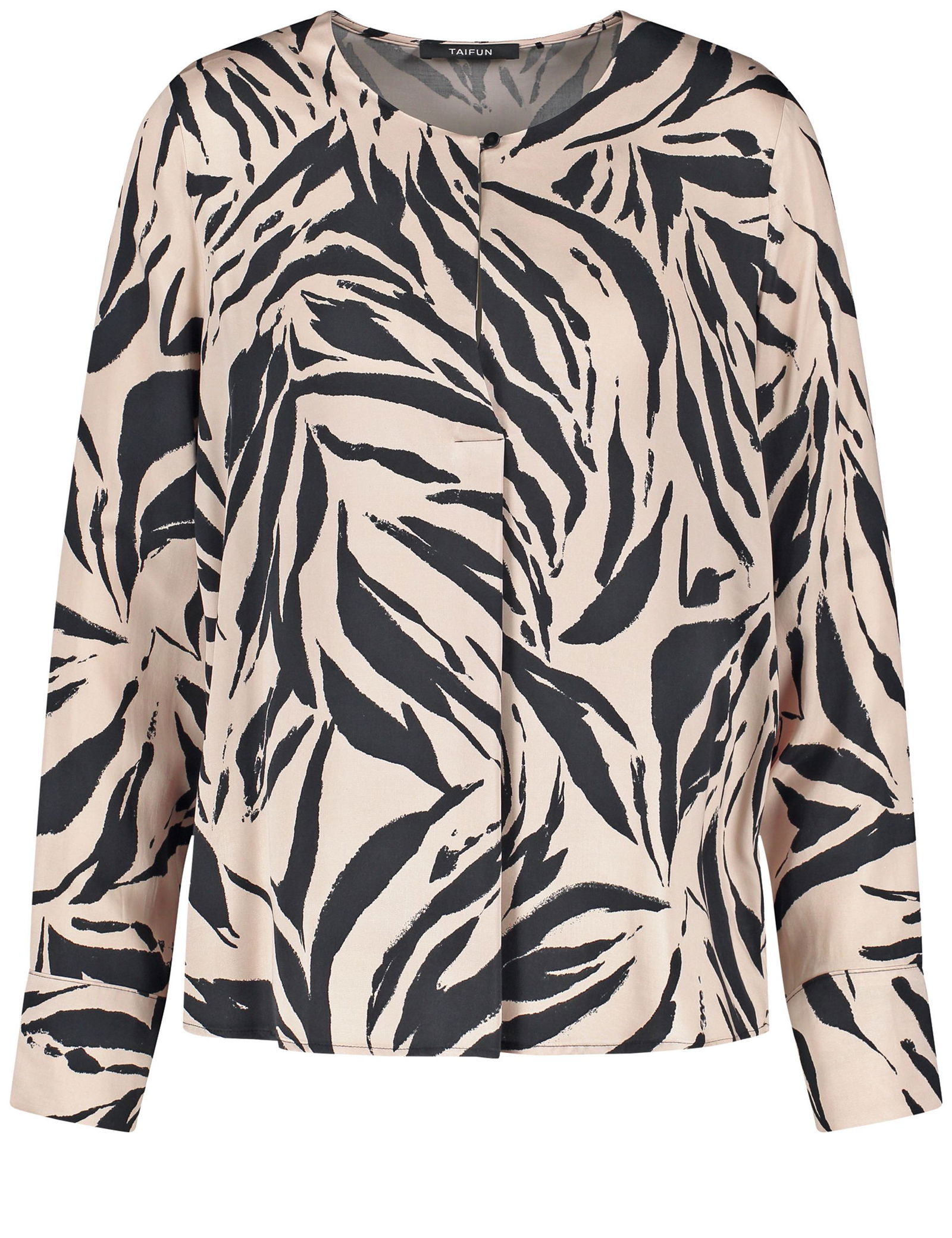 Taifun |  Taifun Druckbluse  | 48 | black gemustert