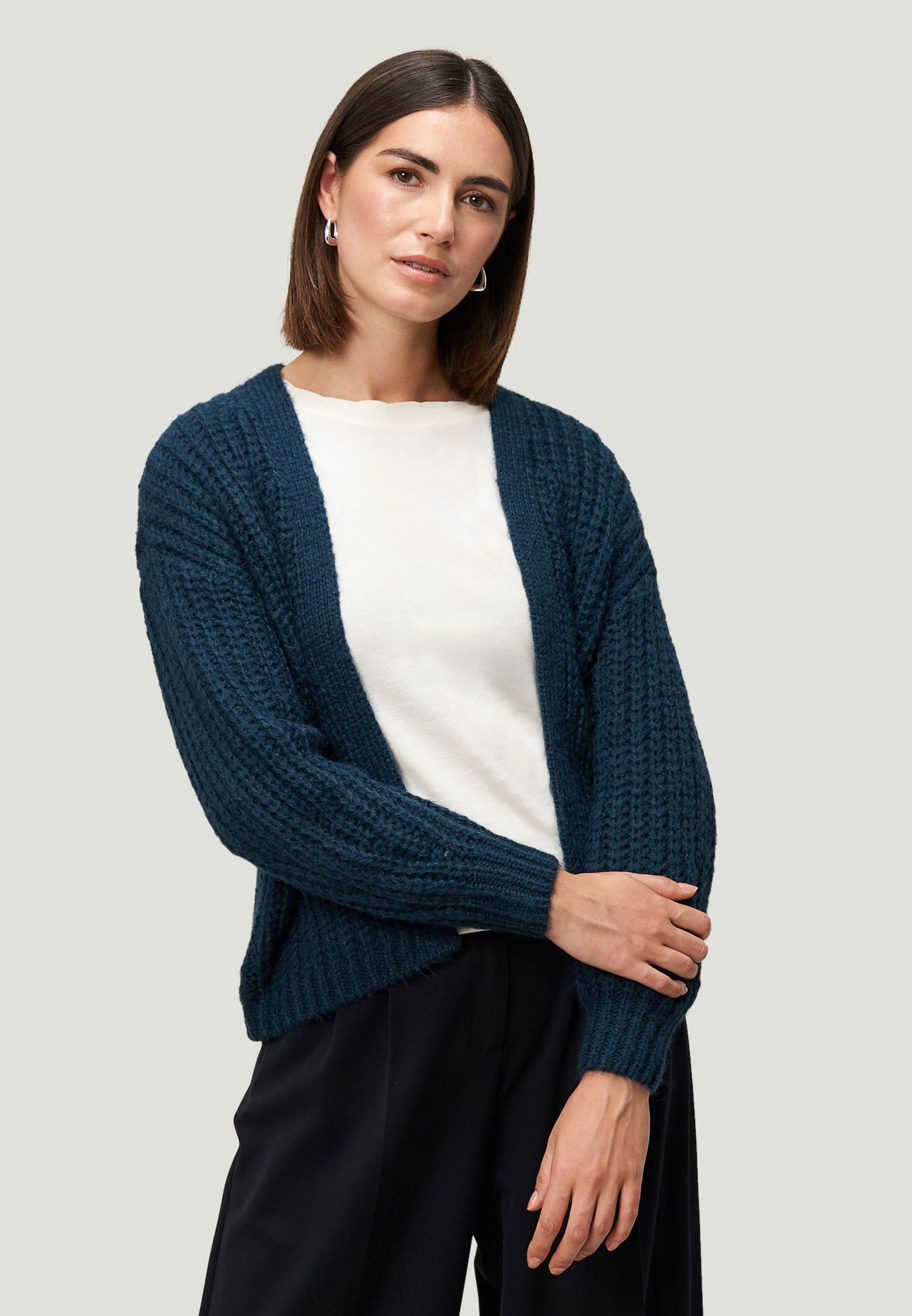 Zero Strickjacke Cardigan Casual Weit Uni Mix - Main Image