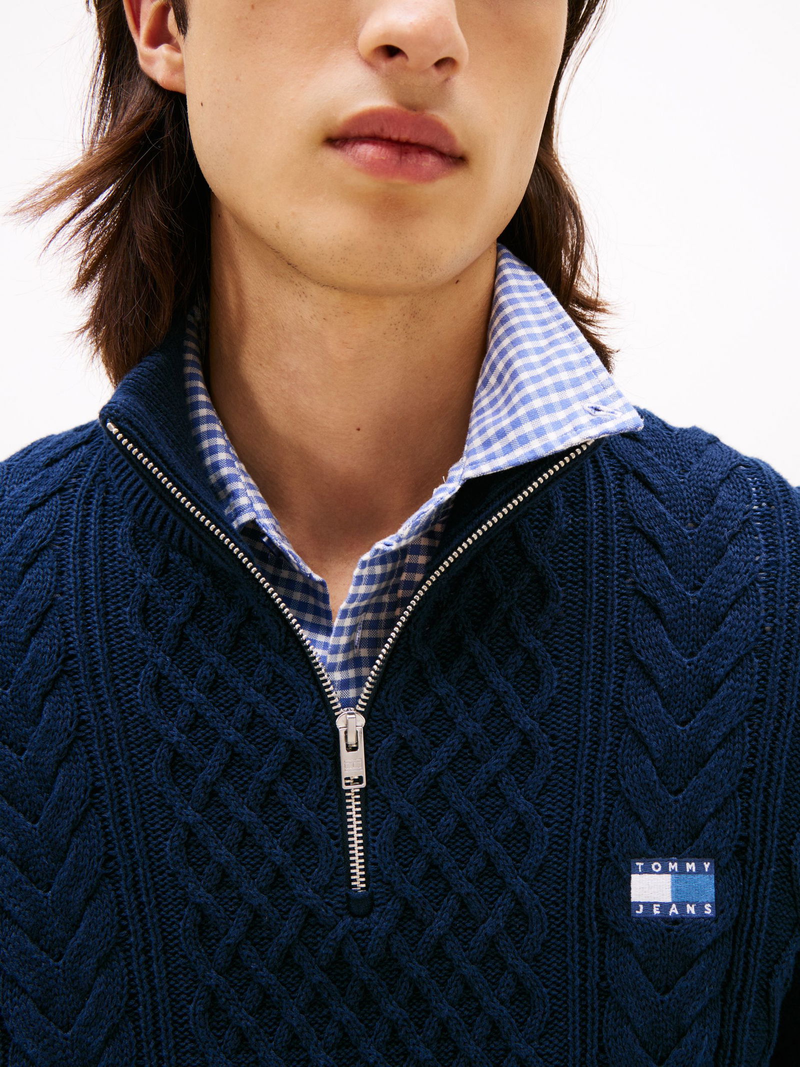 Tommy Jeans | Tommy Jeans Pullover | XL | cloudy blue / yale navy / white