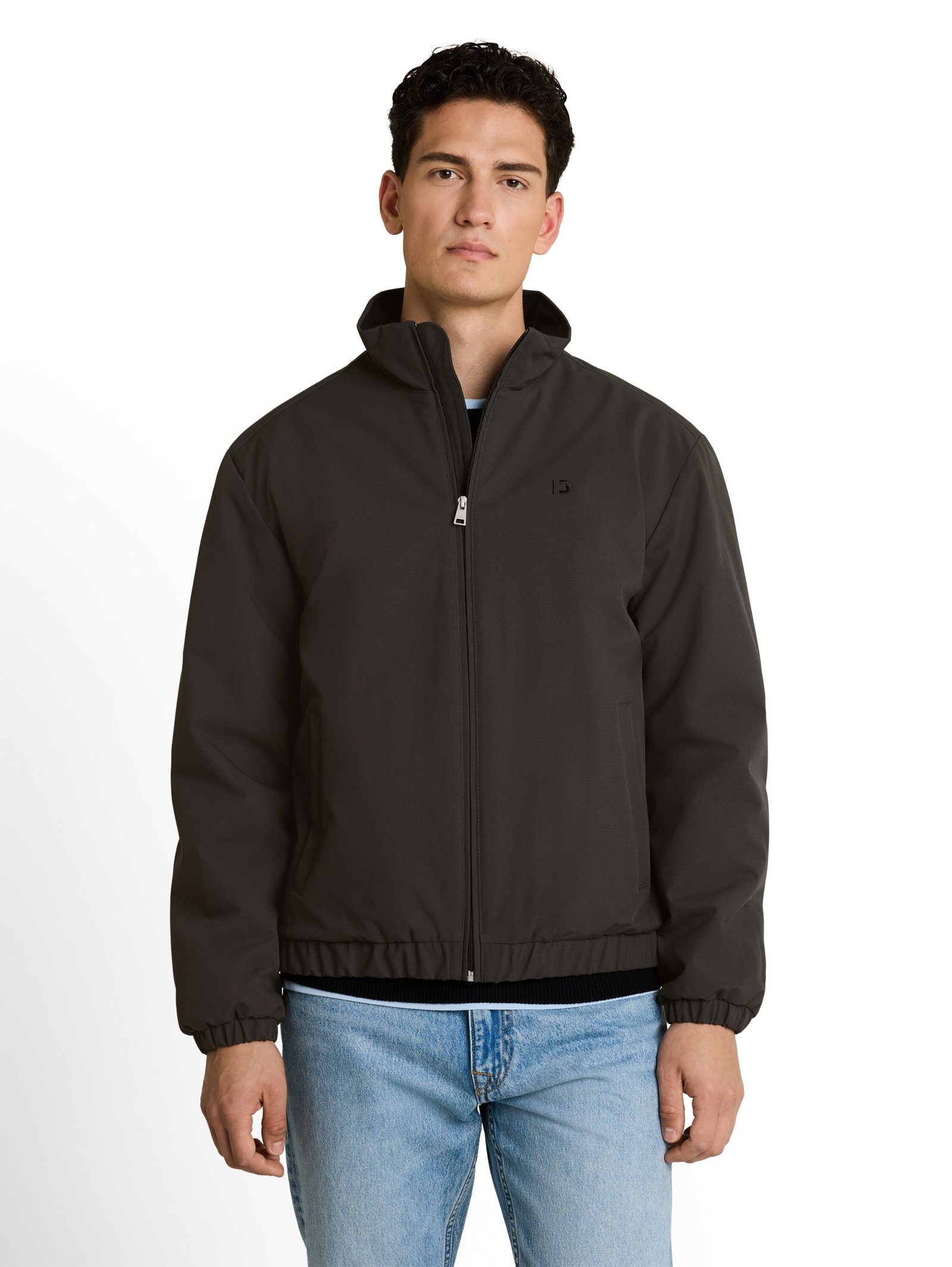 stand-up collar blouson, Coal Mine Grey #6