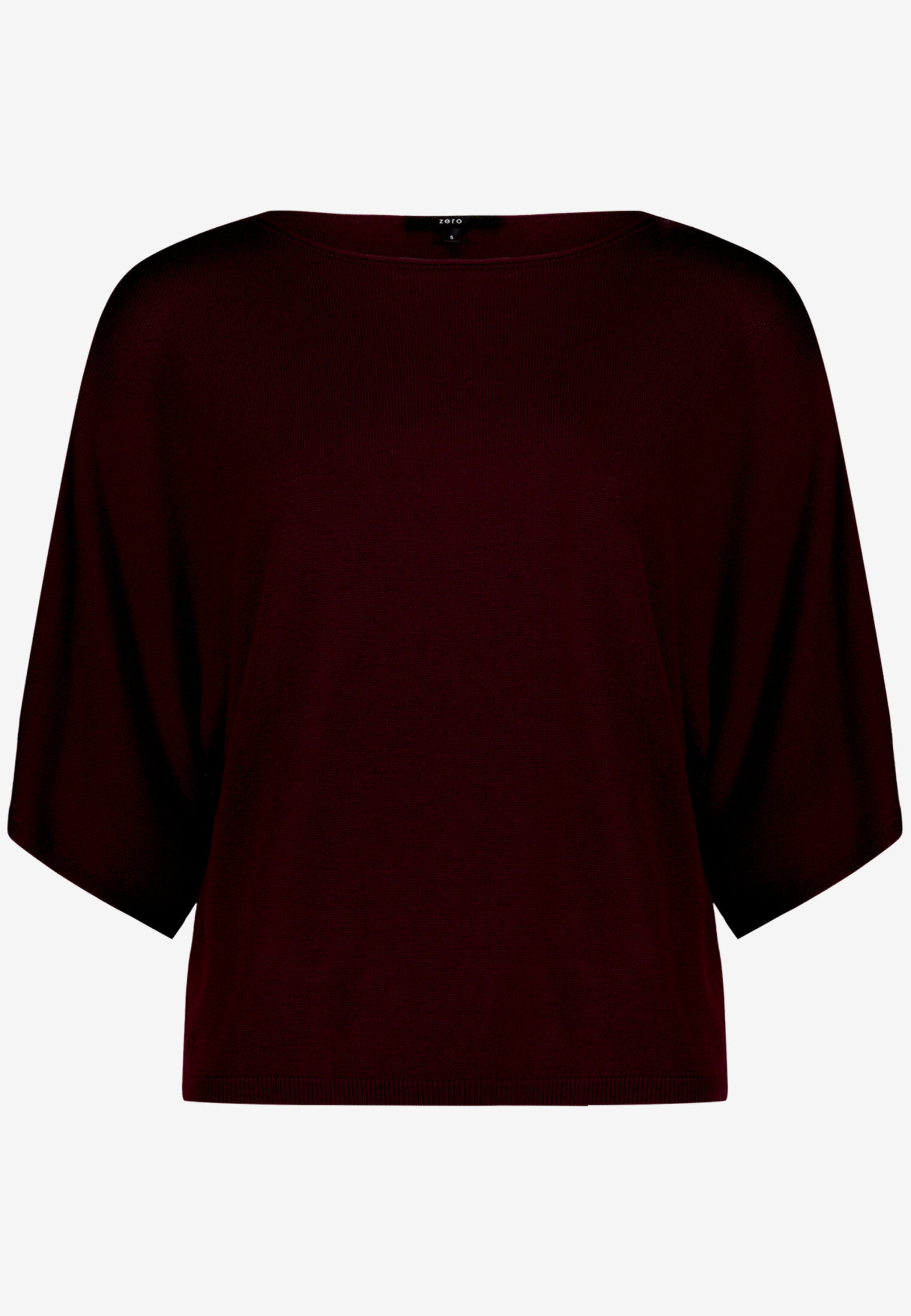 Strickpullover Kurz 1/2 Arm, Dark Aubergine #1