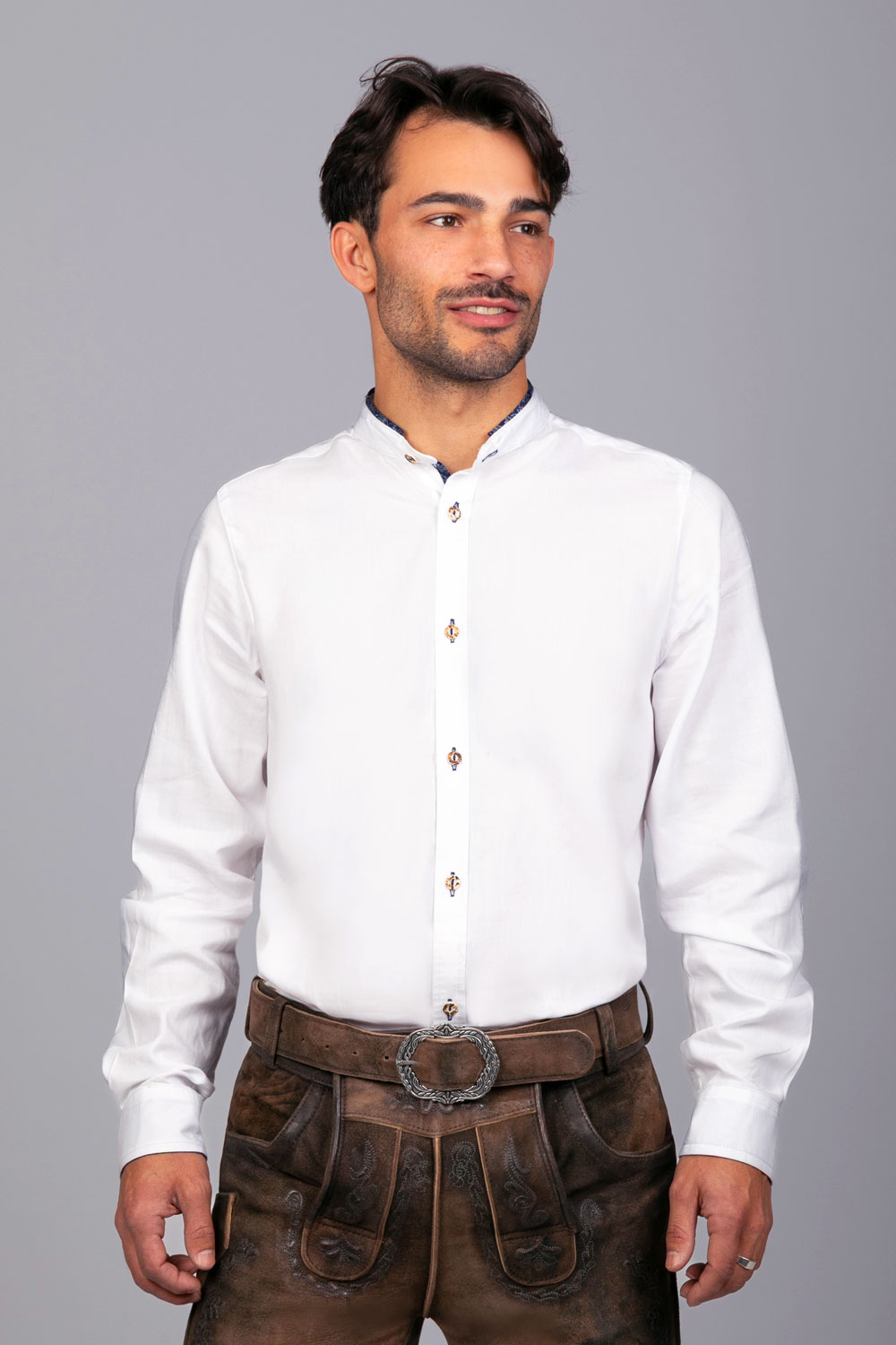 Edelnice Trachtenhemd Simon blau #1