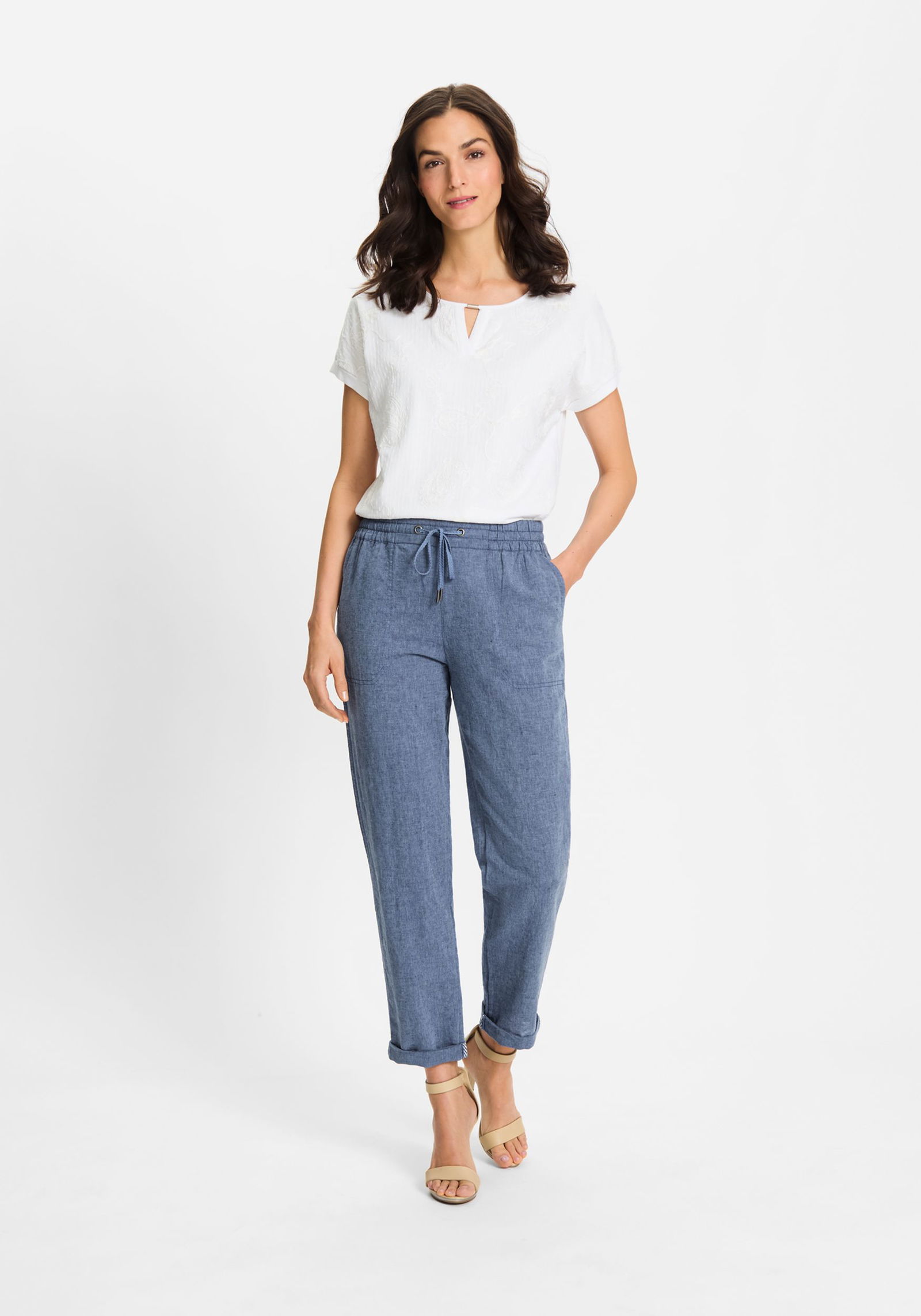 Olsen |  Olsen Schmale Hose  | 46 | blau