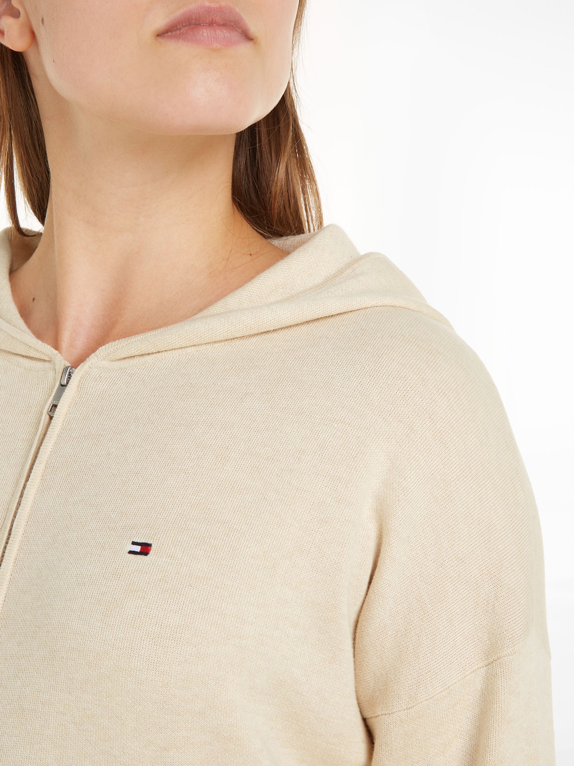 Tommy Hilfiger: CO JERSEY STITCH ZIP HOOD CARDI