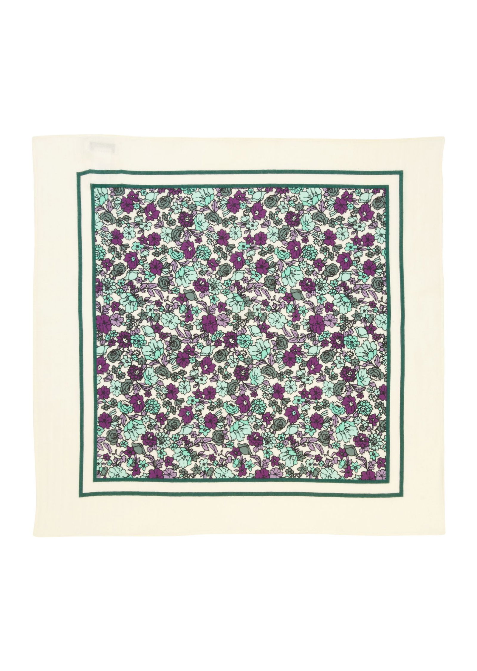 f0cc2487a0a6ea99fa83f47e0d56a7bc Quadratisches Damen Tuch mit floralem Muster