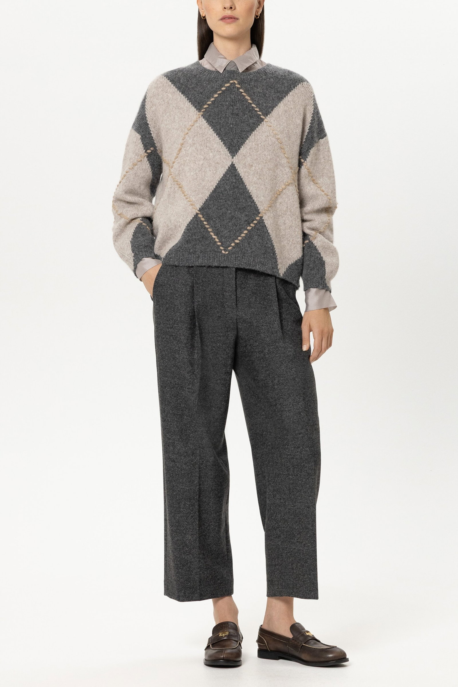 Luisa Cerano Alpaka-Mix-Pullover mit Muster #2