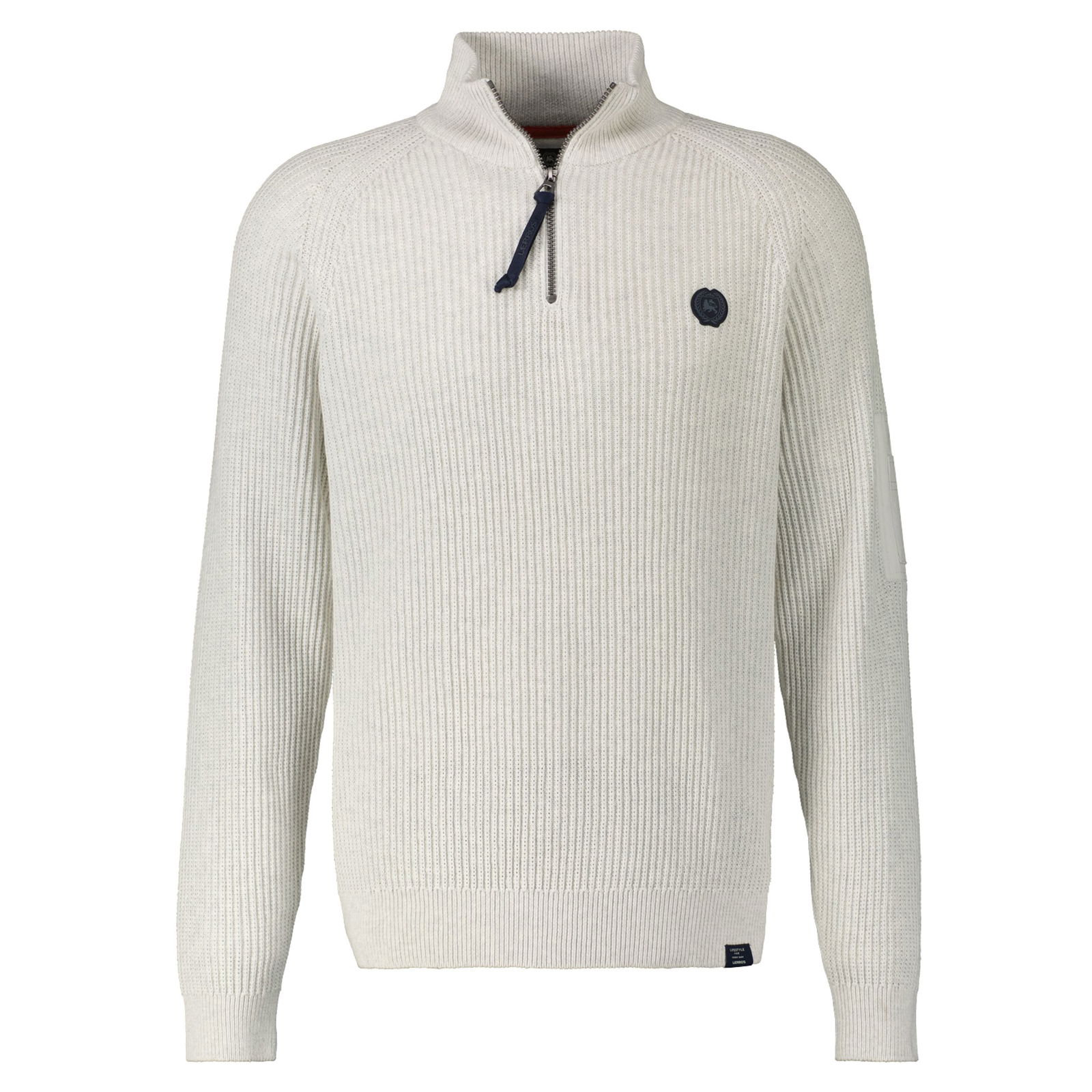 Lerros |  Lerros Rollkragenpullover  | M | fog white melange