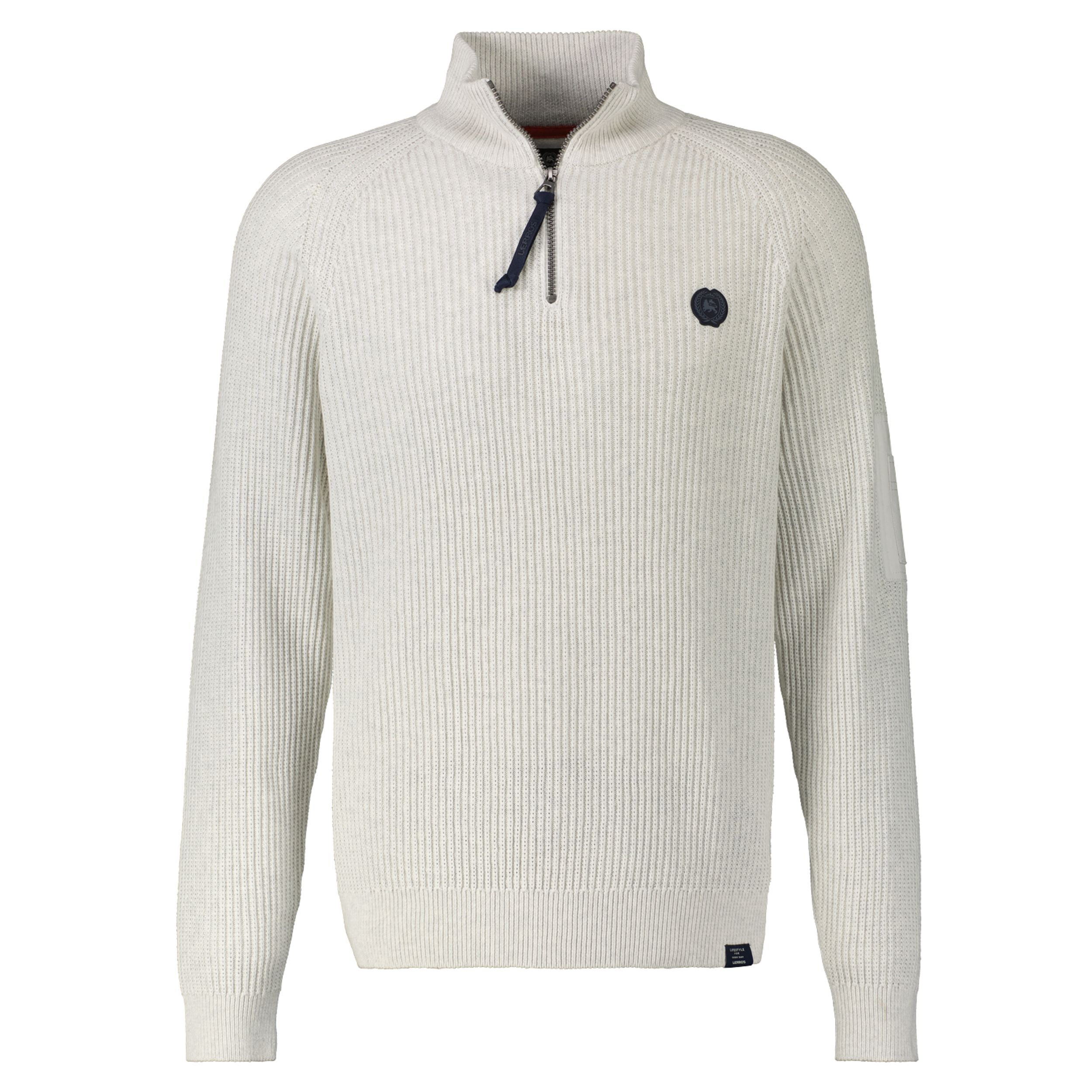 Lerros |  Lerros Rollkragenpullover  | M | fog white melange