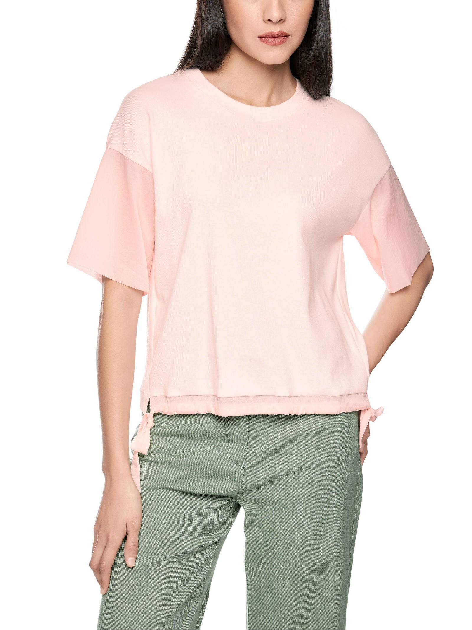 Marc Cain Sports |  T-Shirt im Materialmix | 46 | 1326_202