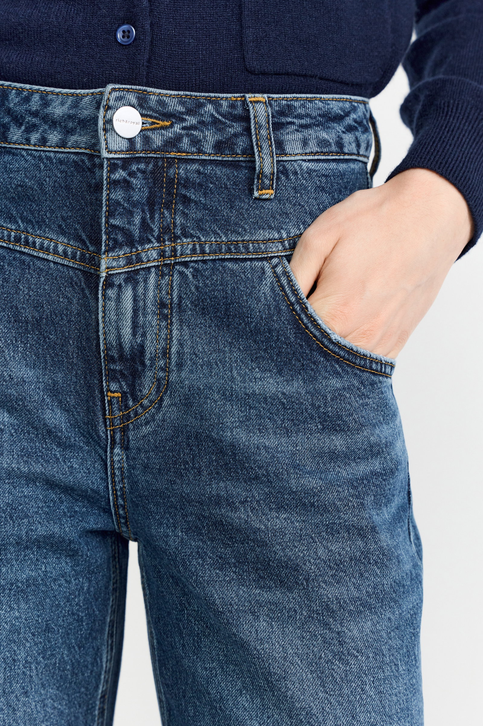 Slouchy Dark Blue Denim, denim blue #5