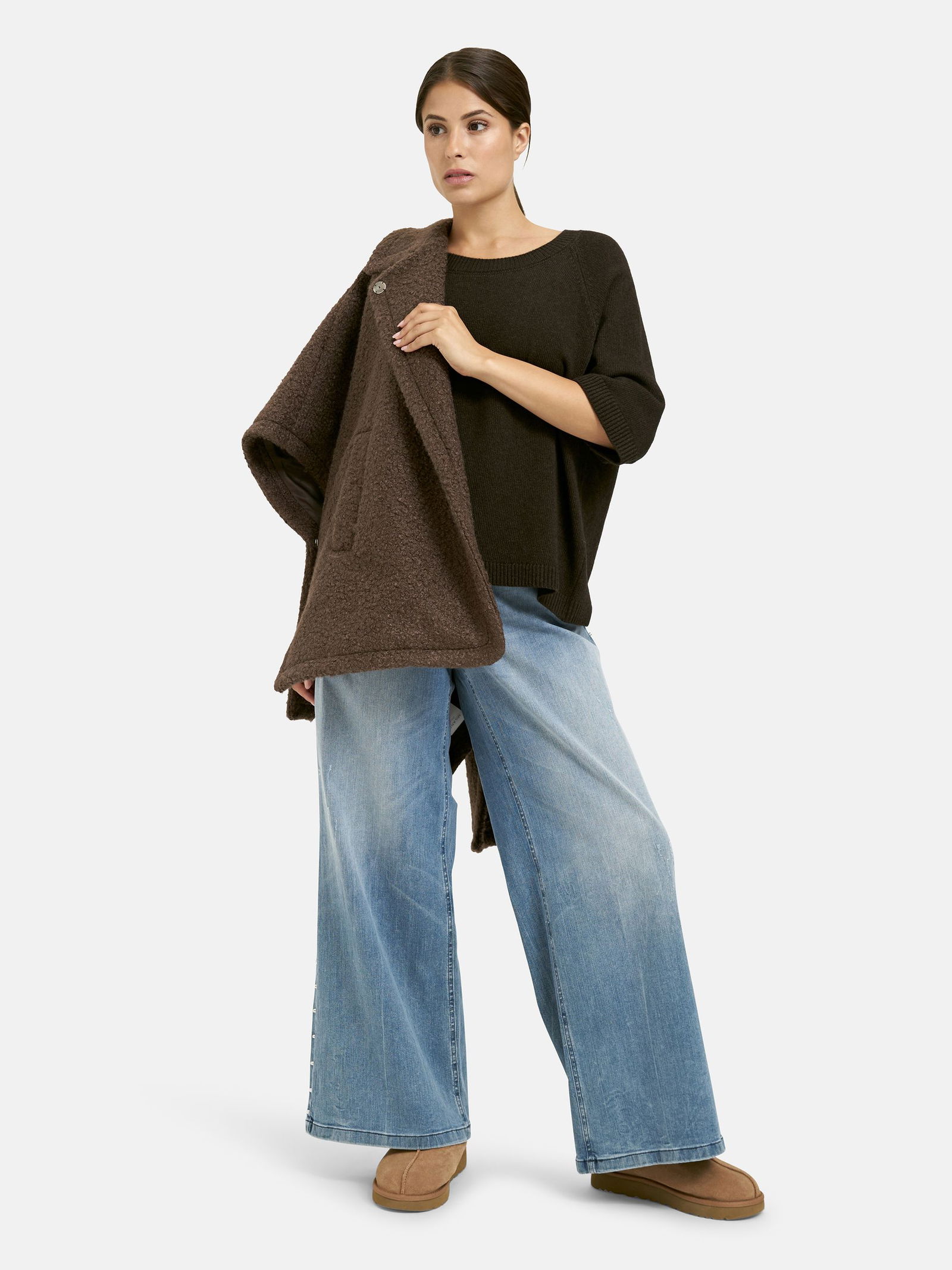  | Loose fit Pullover with 1/2 sleeves and round neck | XL