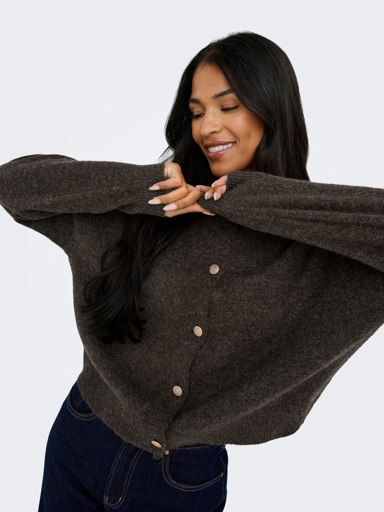 JDY | JDY Strickjacke | Cardigan | L | slate black