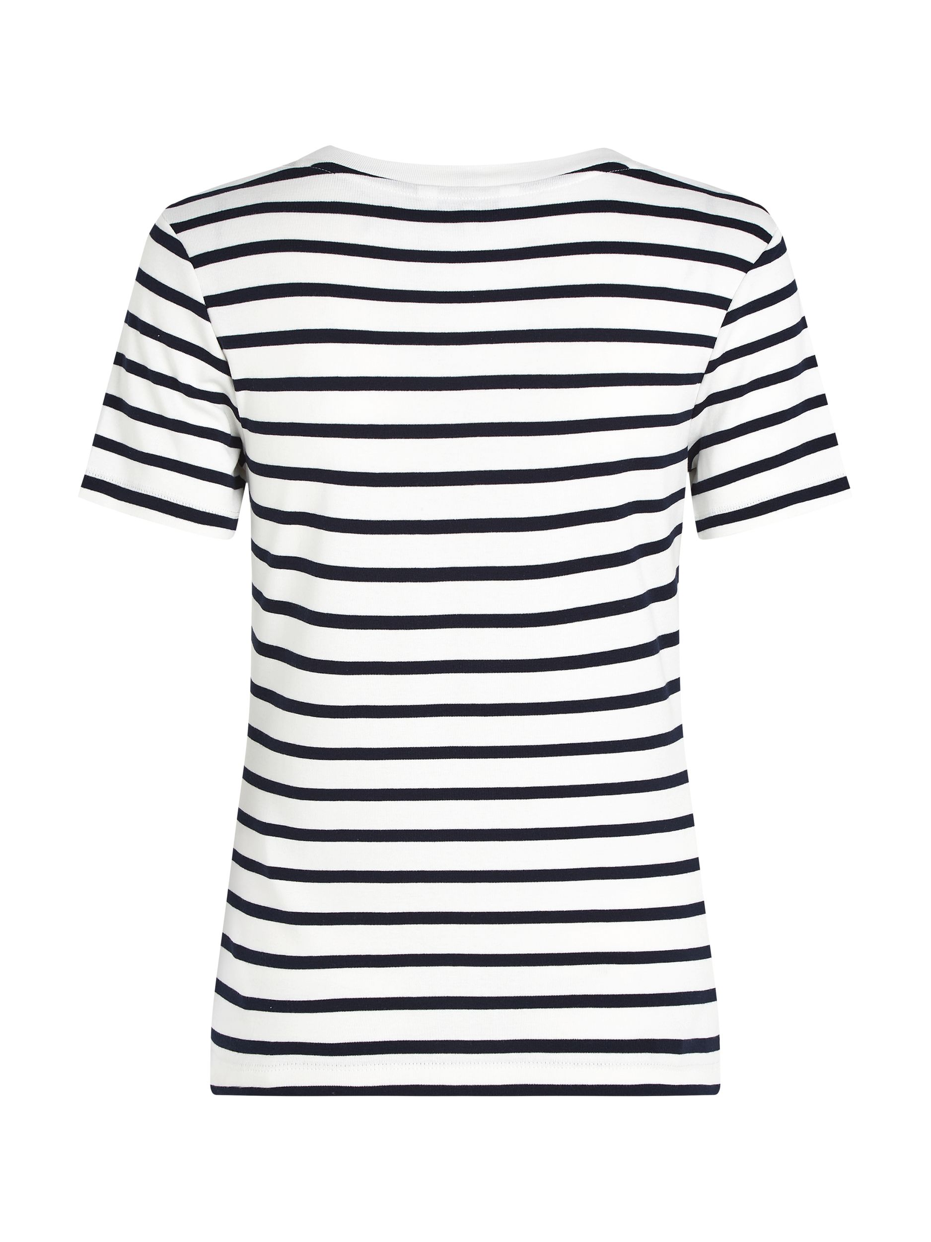 Tommy Hilfiger |  Tommy Hilfiger Slim Cody T-Shirt | S | breton ecru/dark night navy stp
