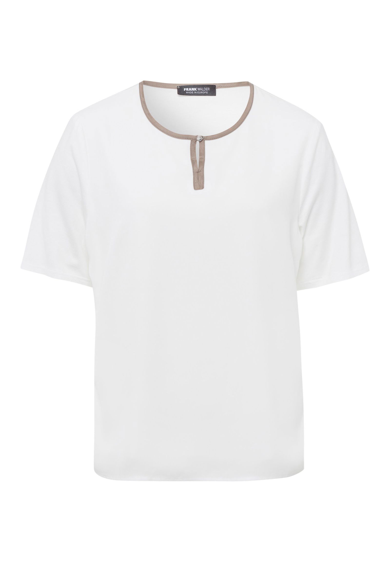 6d0d105a20f6fca67106280b68637ee6 Frank Walder | Blusenshirt ELEMENTS mit besonderem Flair | 44 | iced coffee/ecru