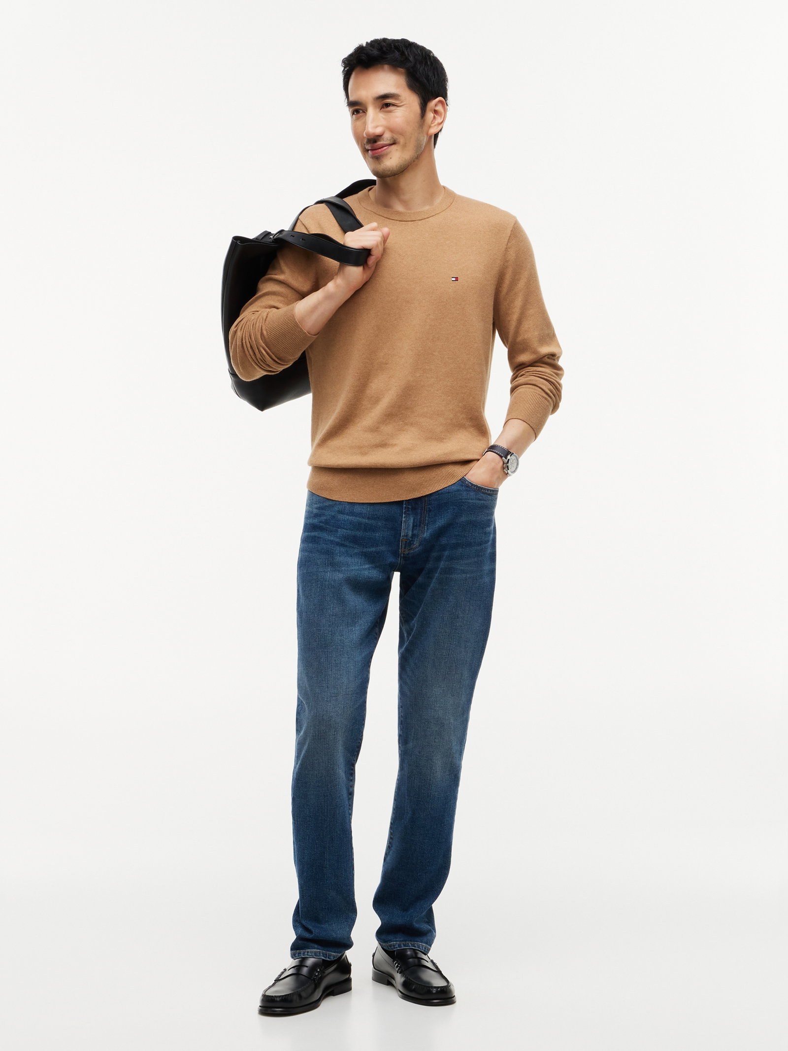 PIMA ORG CTN CASHMERE CREW NECK, BEIGE #5