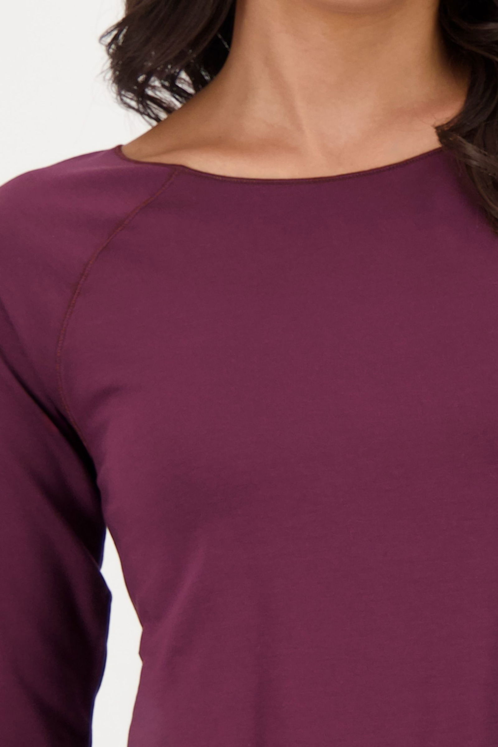 Monari | Monari Basic-Langarmshirt | 36 | bordeaux