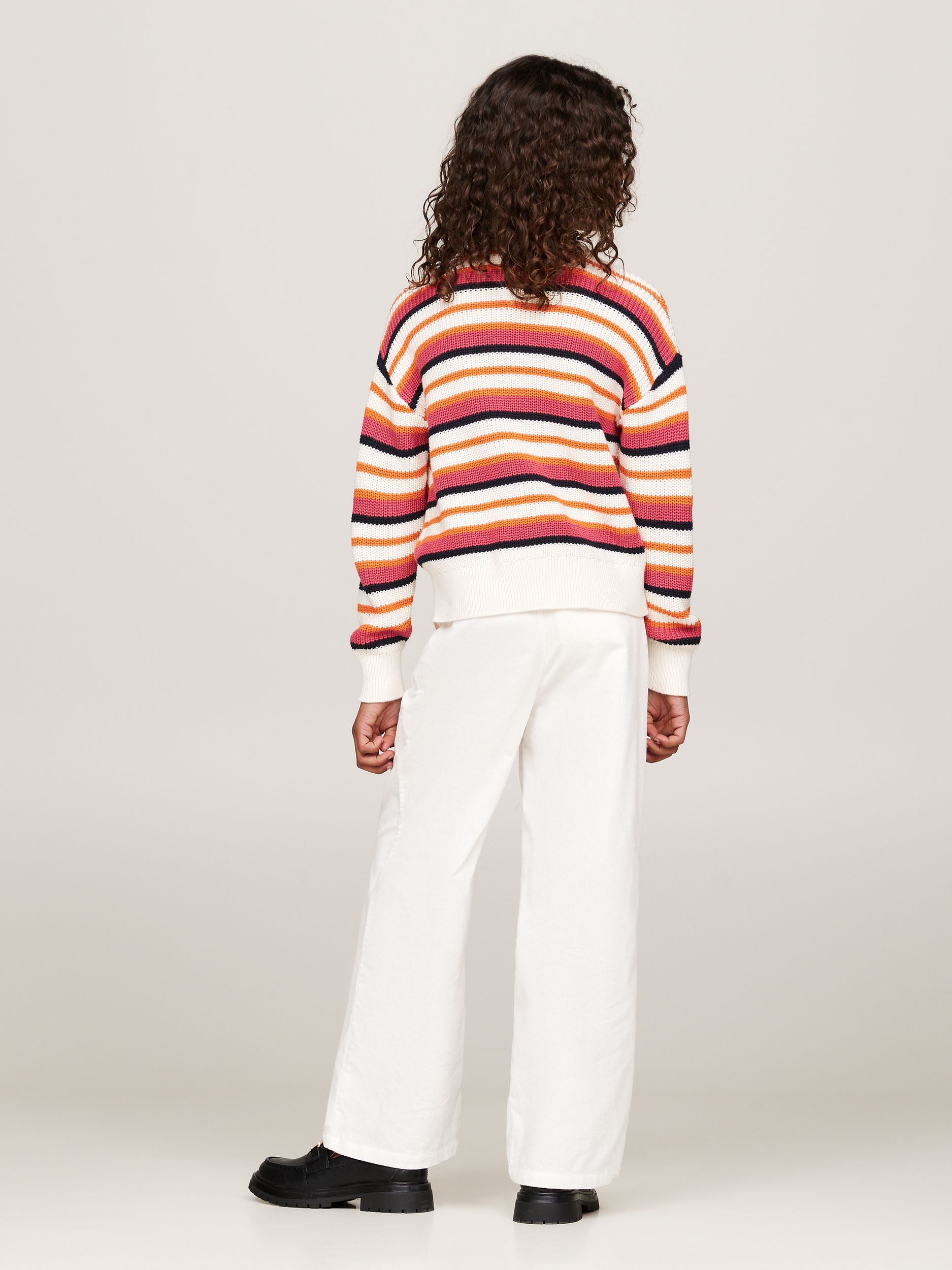 Tommy Hilfiger |  ESSENTIAL STRIPE SWEATER | 176 | ancient white