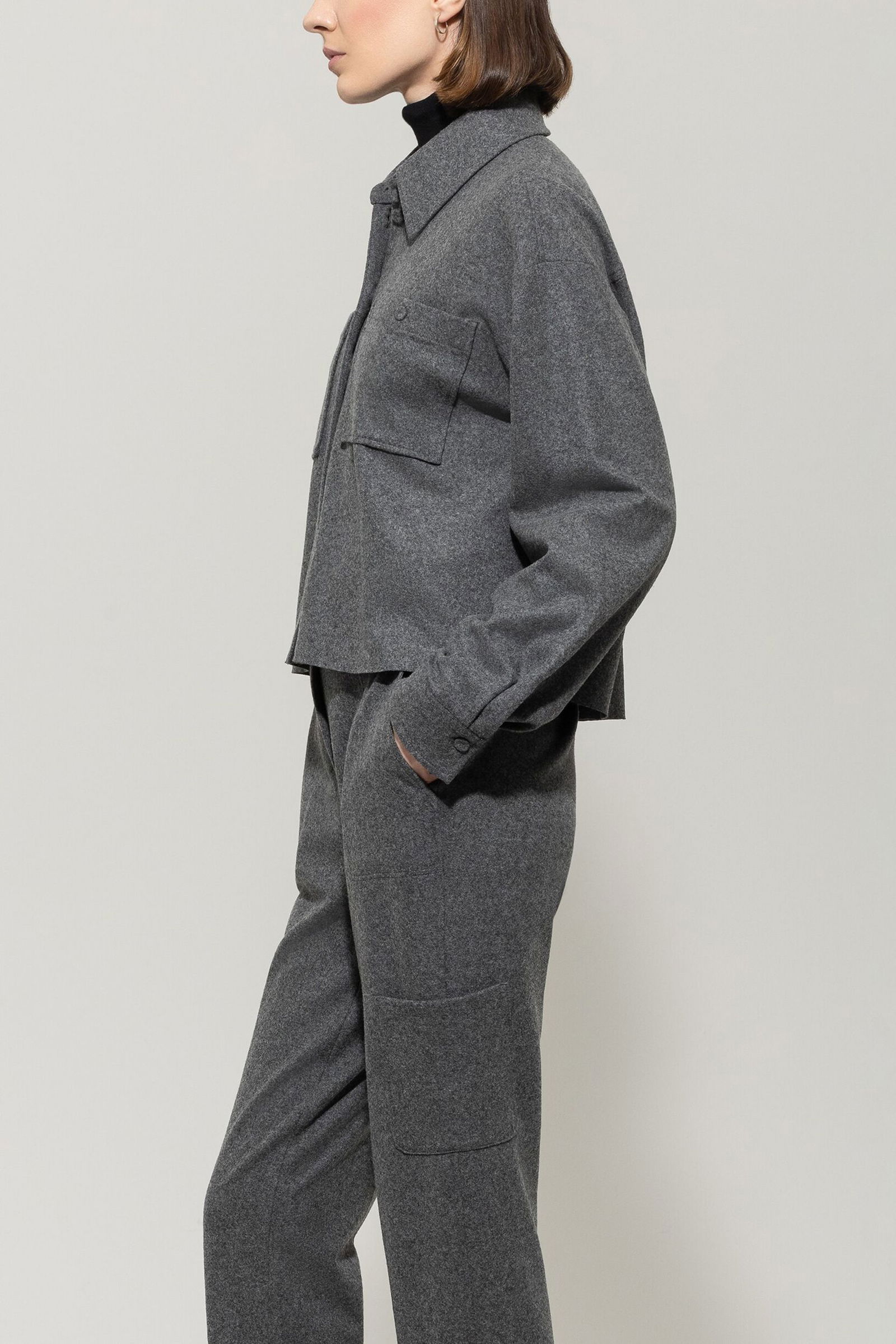 Luisa Cerano | Luisa Cerano Hemdbluse | 42 | dark grey melange