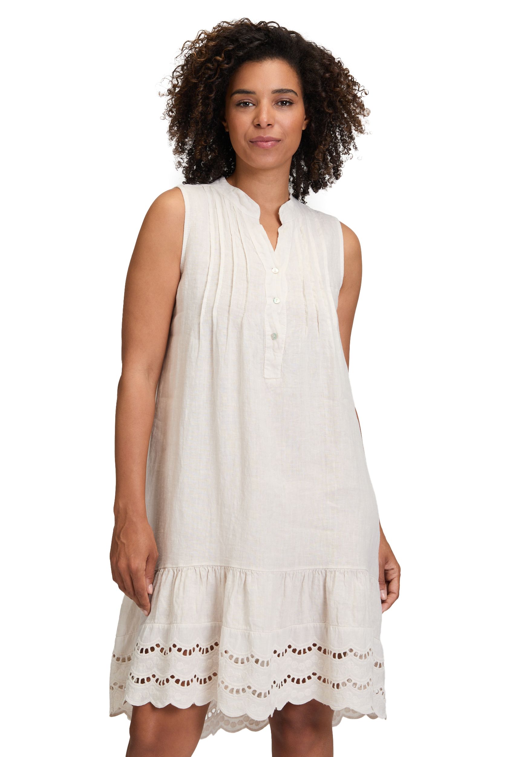 |  Kleid Kurz ohne Arm, White Sand | 36
