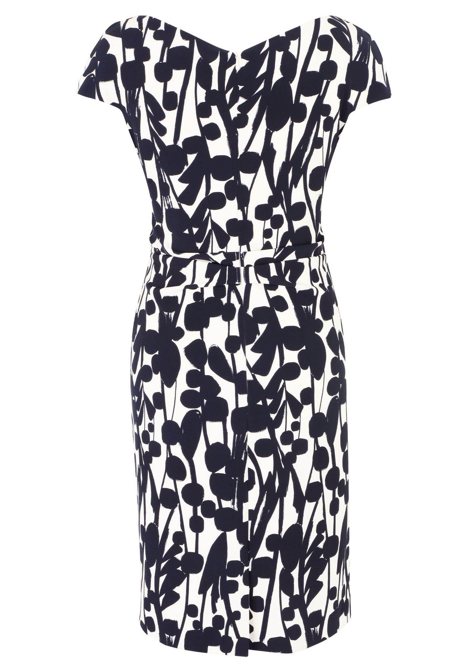93a25bfaeb34fb9f7d1a8708643a0829 Vera Mont | Vera Mont Kurzes Kleid | 38 | weiß/dunkelblau