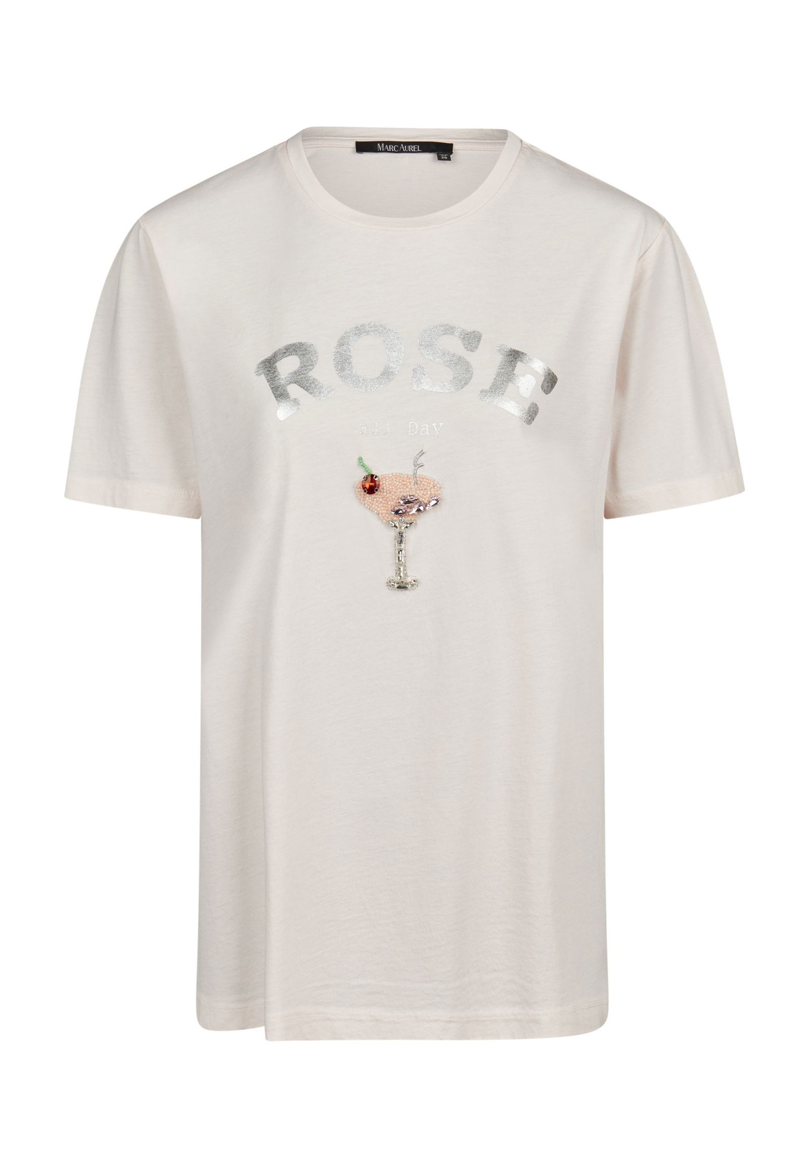 Marc Aurel |  Shirt mit Glanzfolien Druck | 38 | 1325_350006