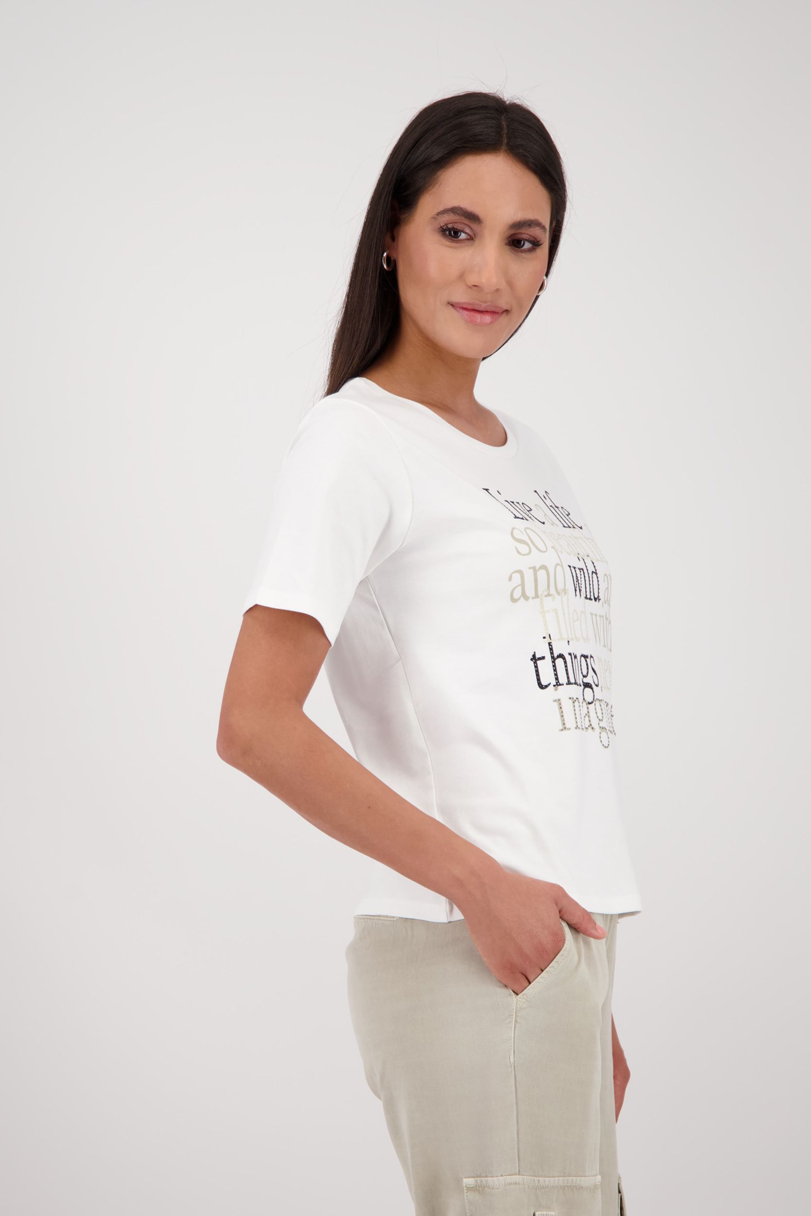 Monari |  T-Shirt, cream | 40
