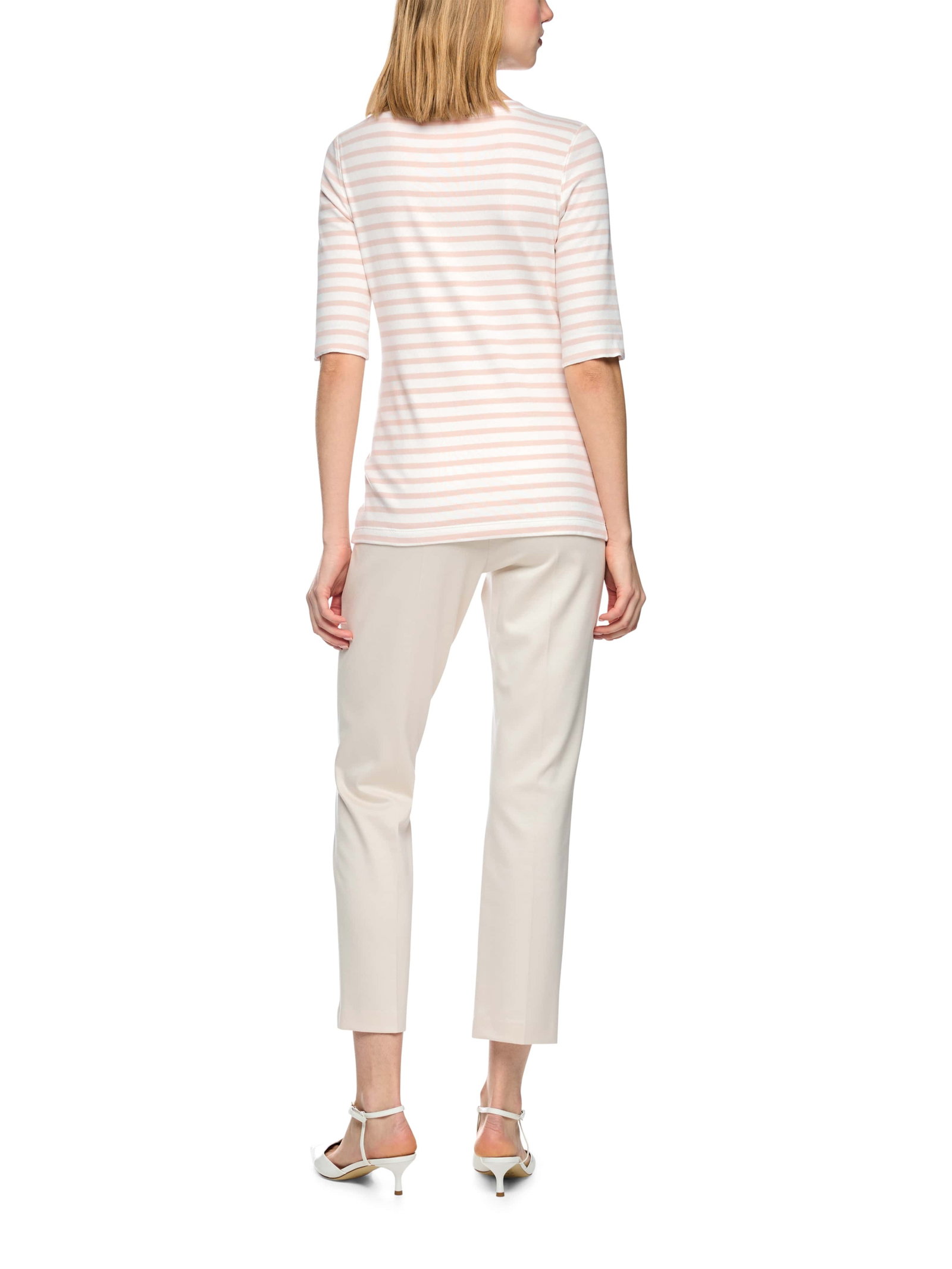 Marc Cain Additions Ringel-T-Shirt aus Baumwoll-Ripp #3