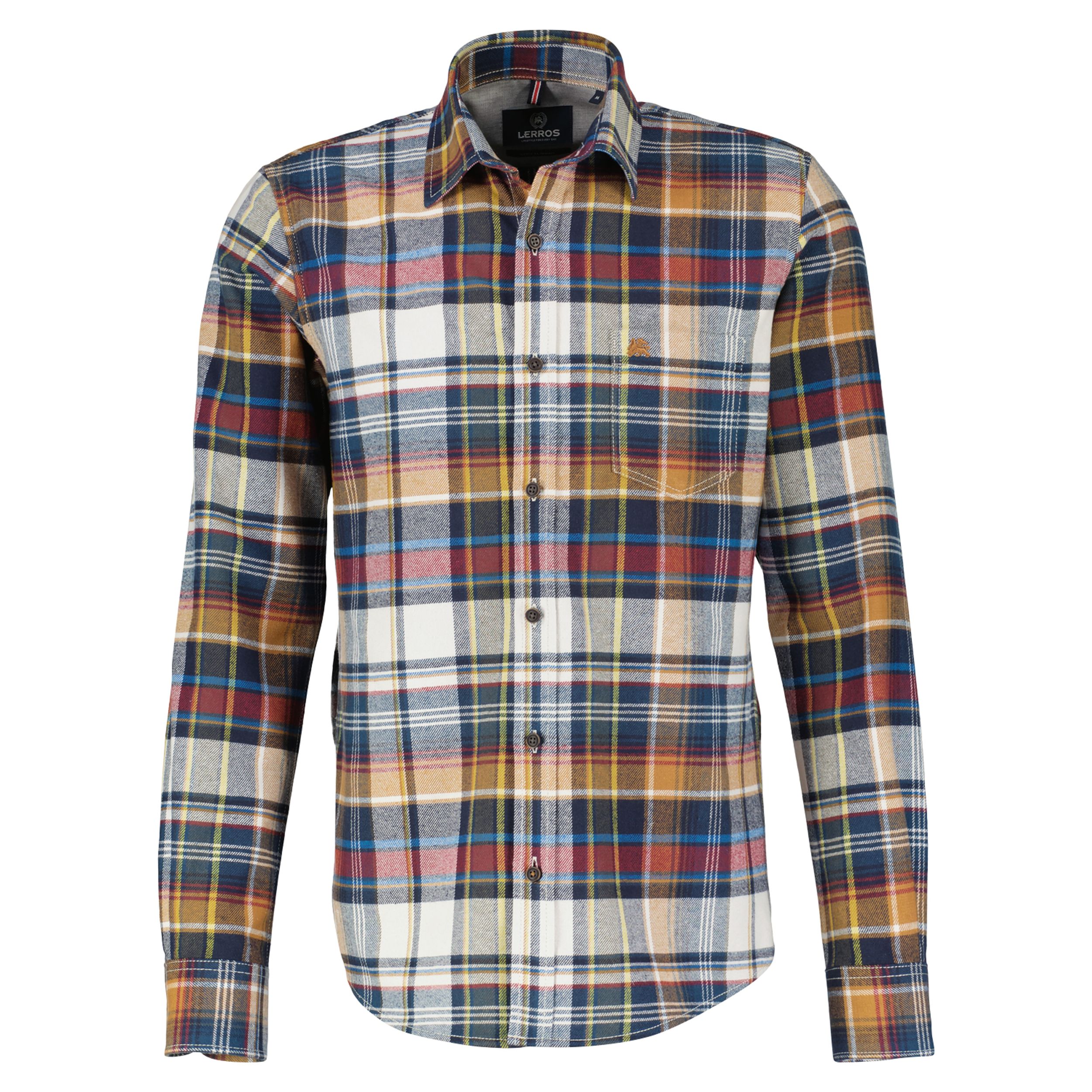 Lerros |  Lerros Hemd Regular Fit  | M | fog white