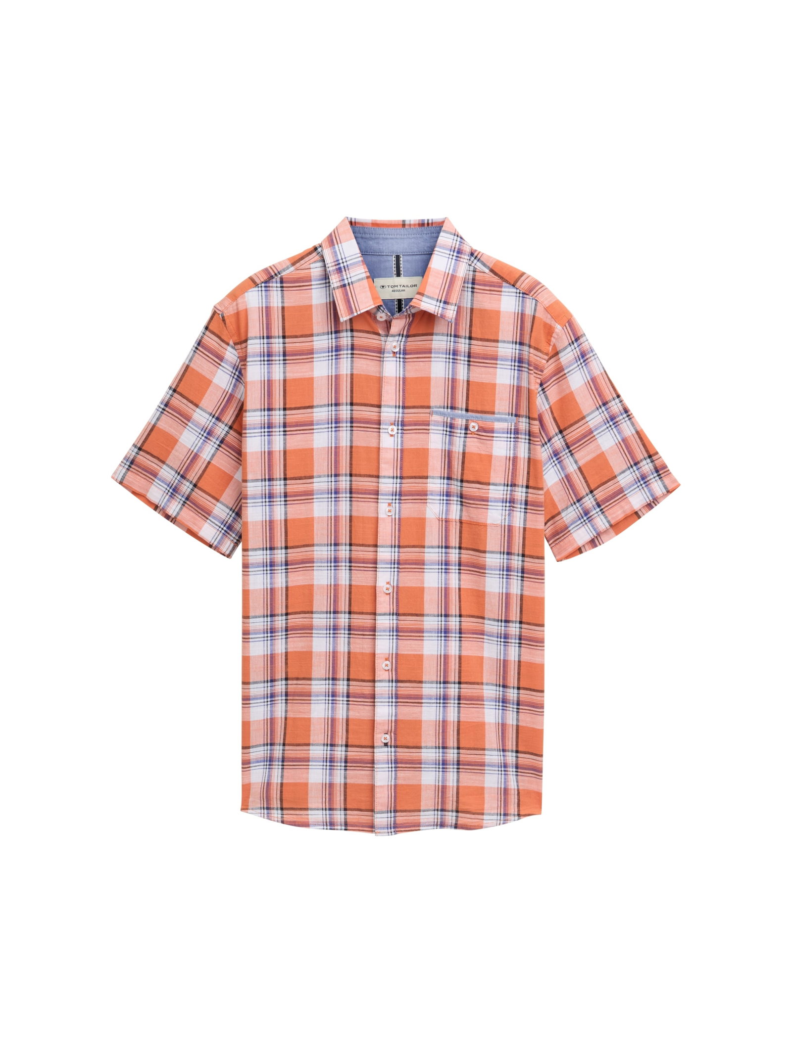 brick orange multicolor check