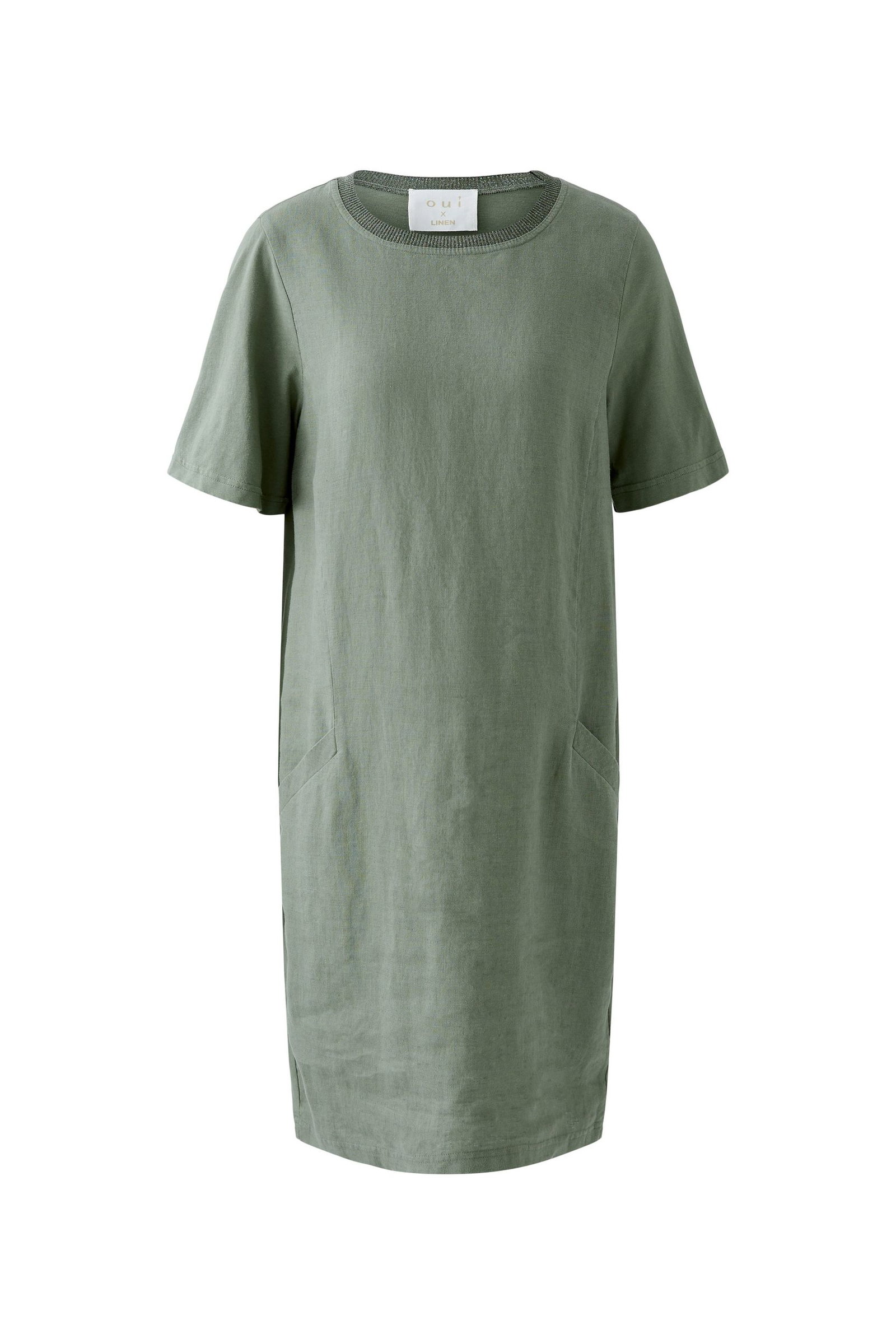 2e892eca7365002238a5de5a6c7b89b8 Oui | Oui Kleid aus Leinen | 44 | shaded moss