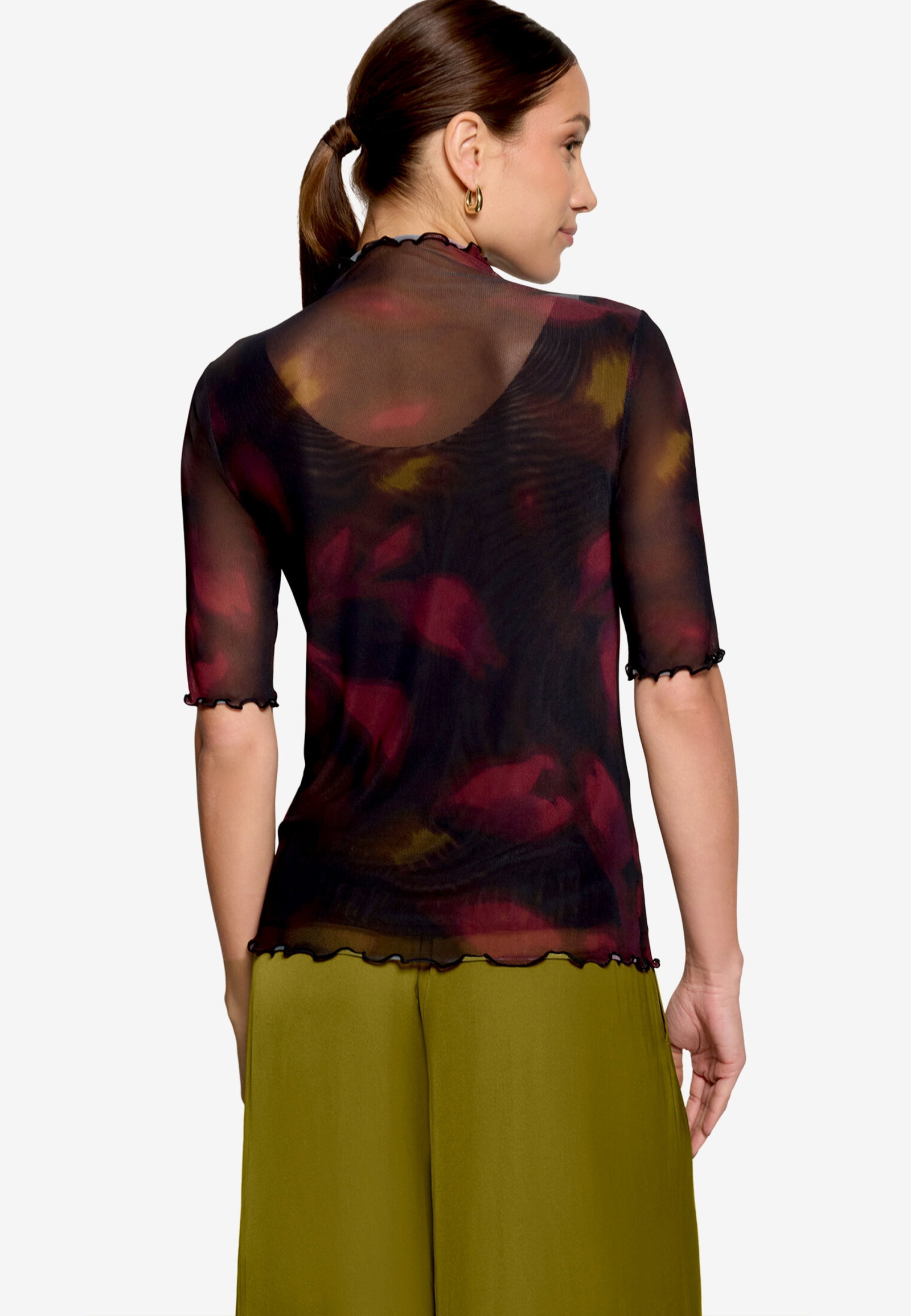 Shirt Kurz 1/2 Arm, Black/Dark Red #3
