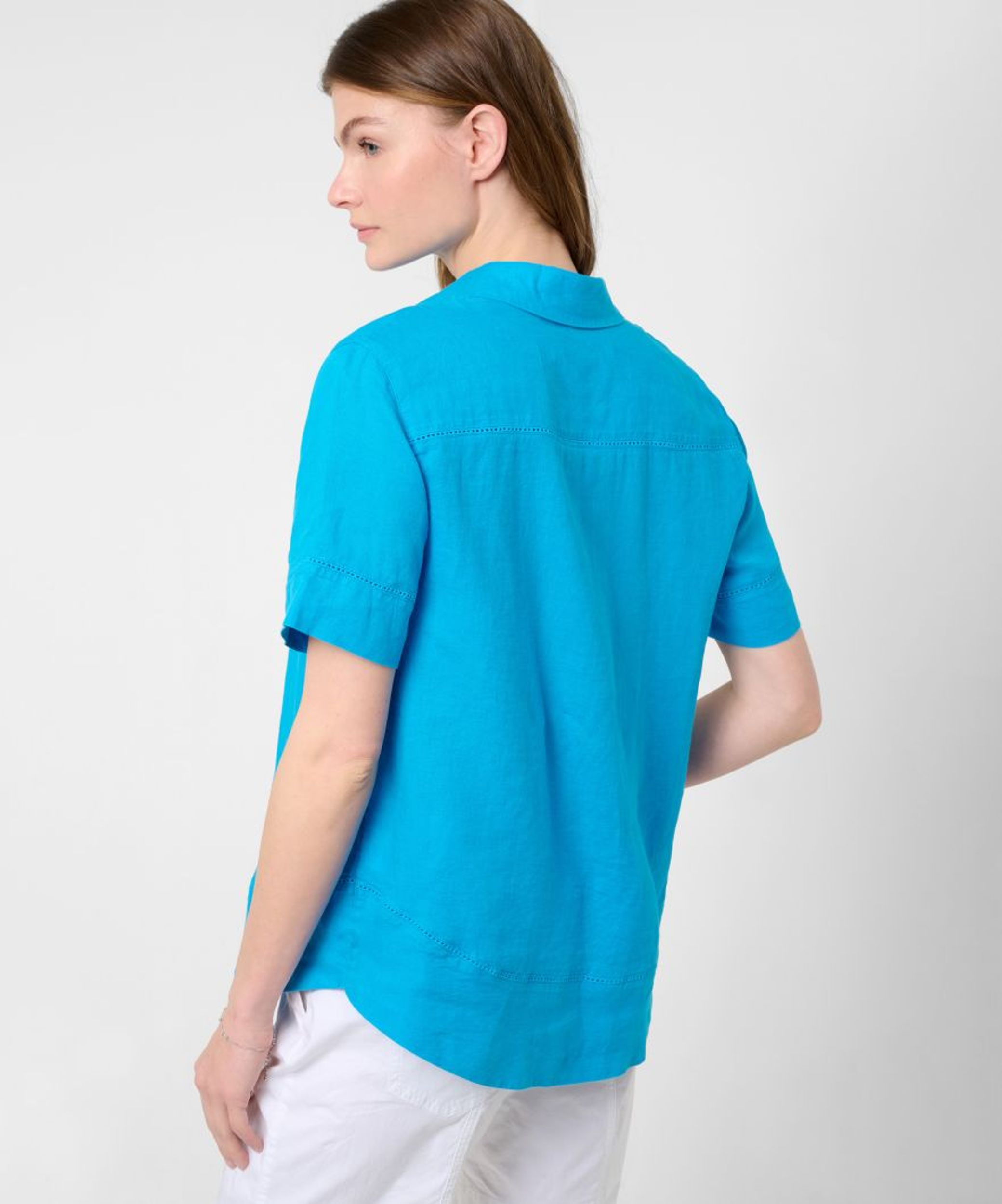 Brax |  Brax Bluse aus Leinen  | 42 | regular blue used