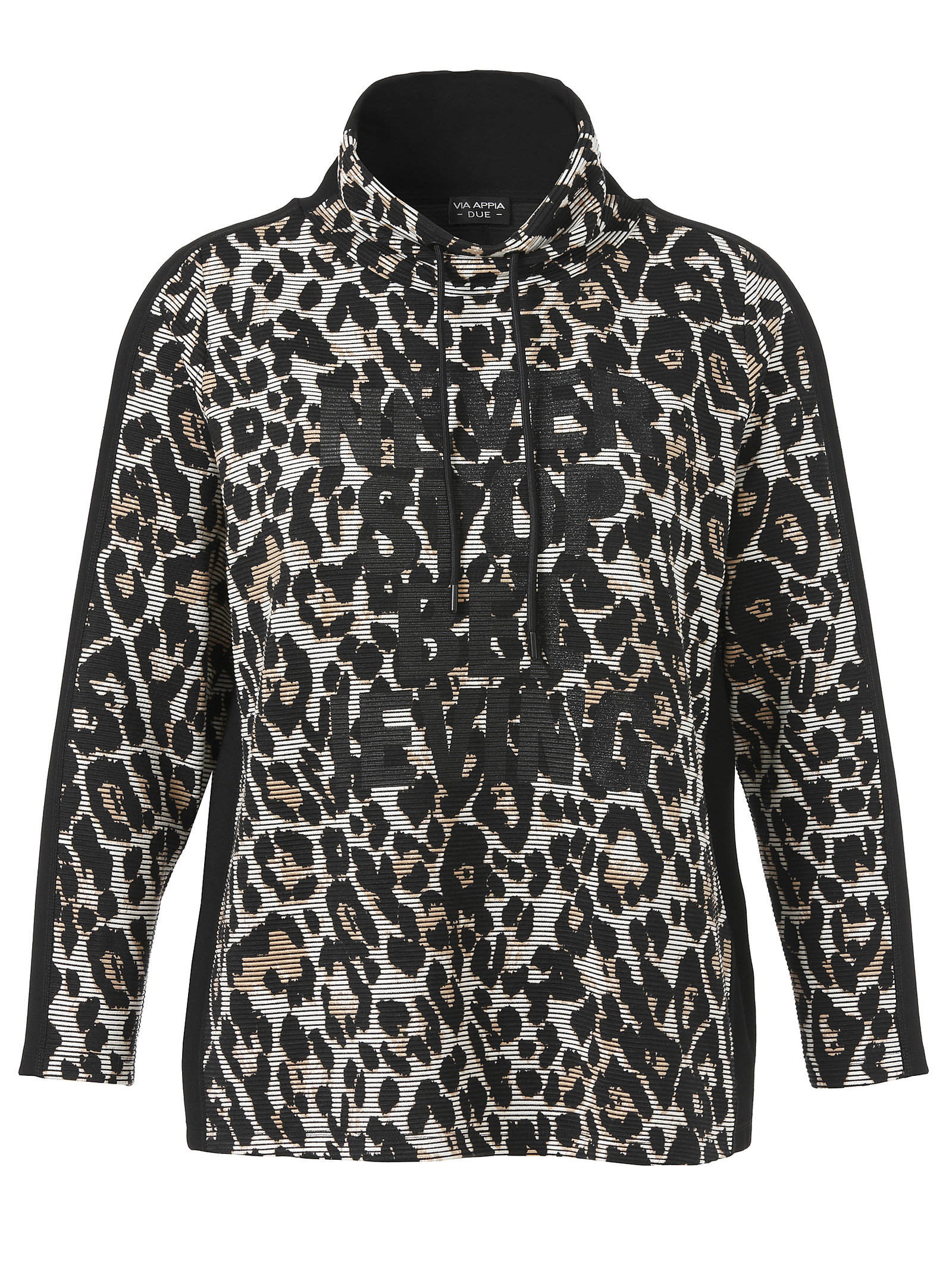 Sweatshirt Kragen 1/1 Arm, schwarz multicolor #1