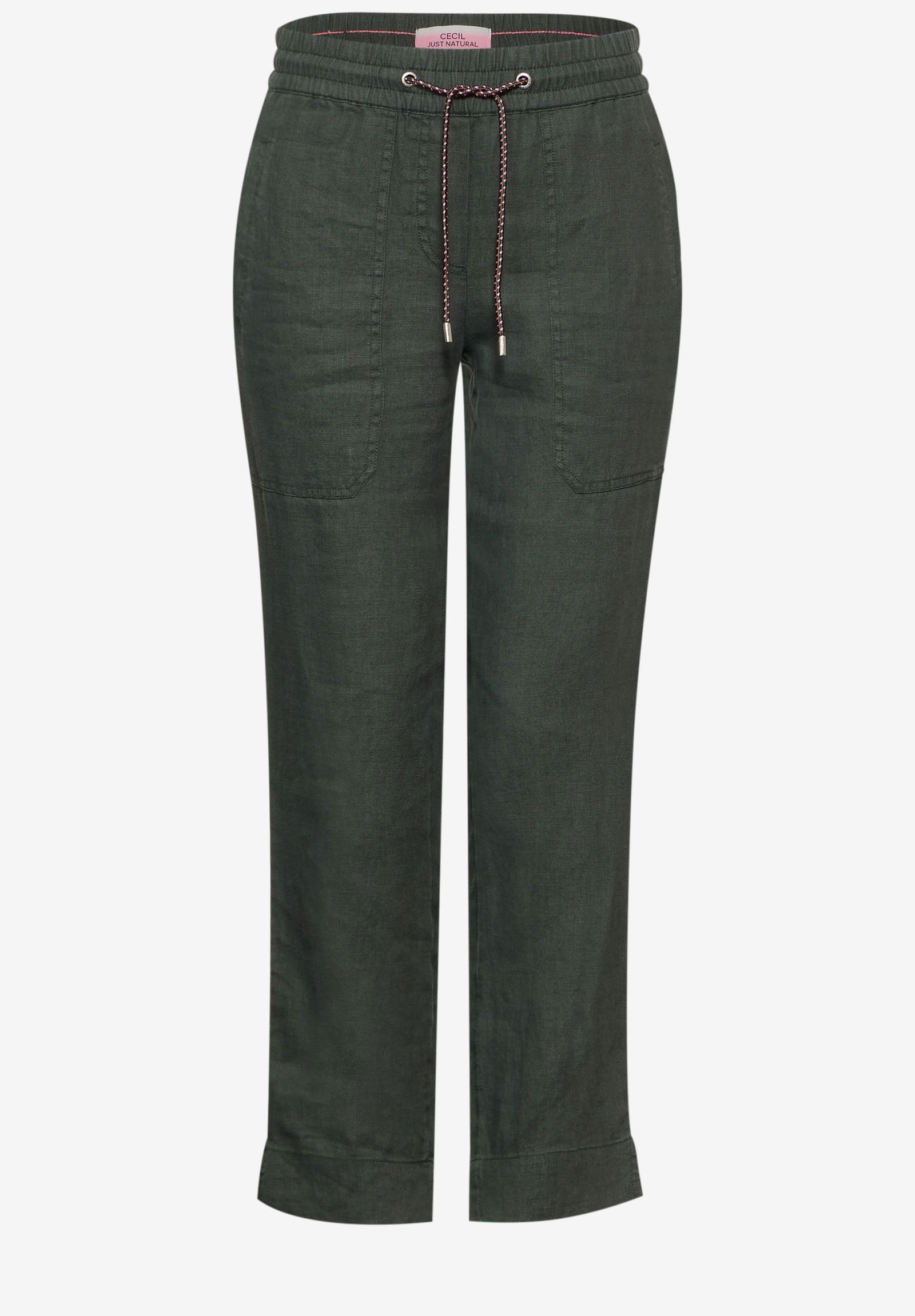 78d75f0fd630fe2d60793df3e6e0b96c CECIL | CECIL Leinenhose | strong khaki